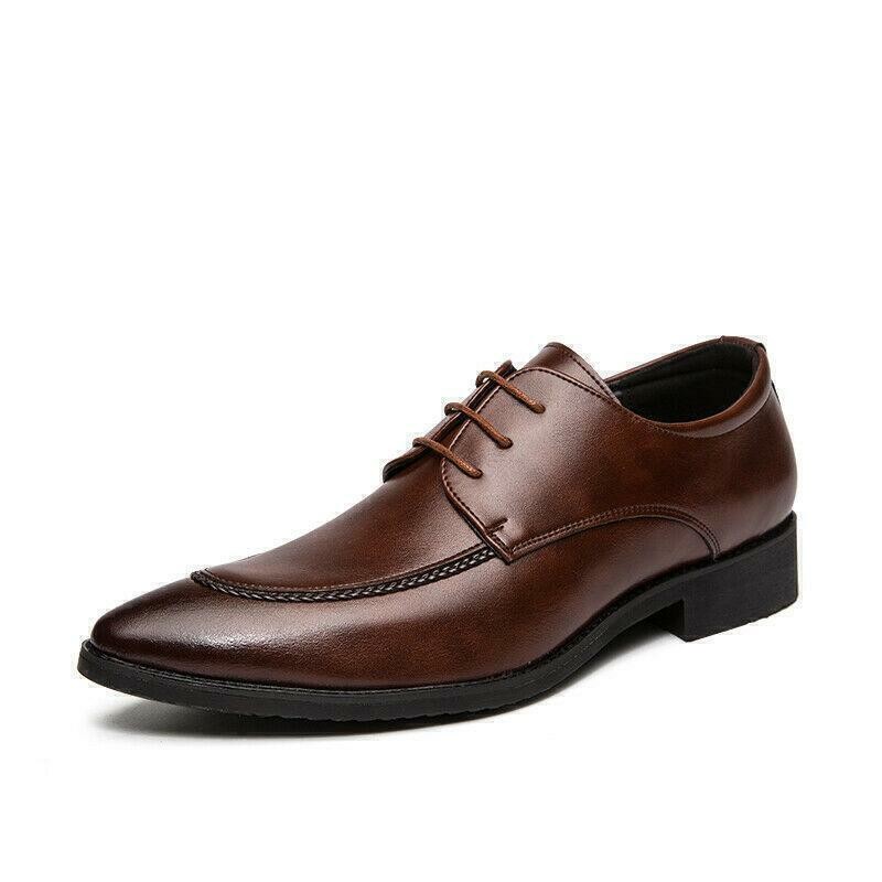 Men’s Business Faux Leather Shoes Formal Casual Party Cocktail Lace Up Oxfords