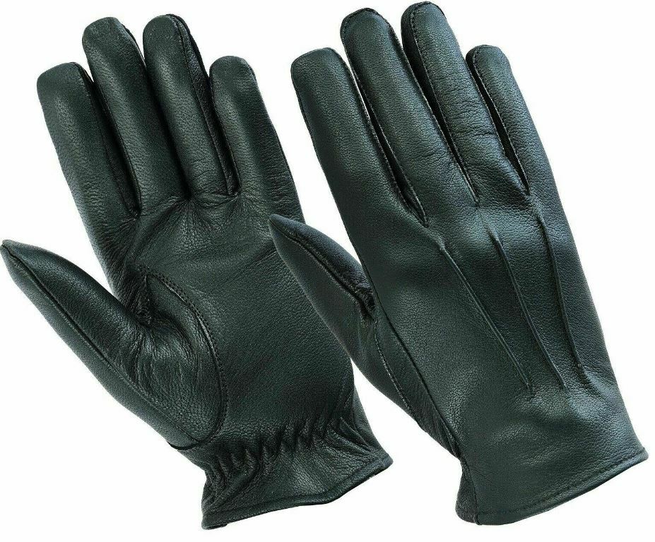 Unisex unlined Police Dressing Driving Fashion soft Sheep 100% Leather Gloves