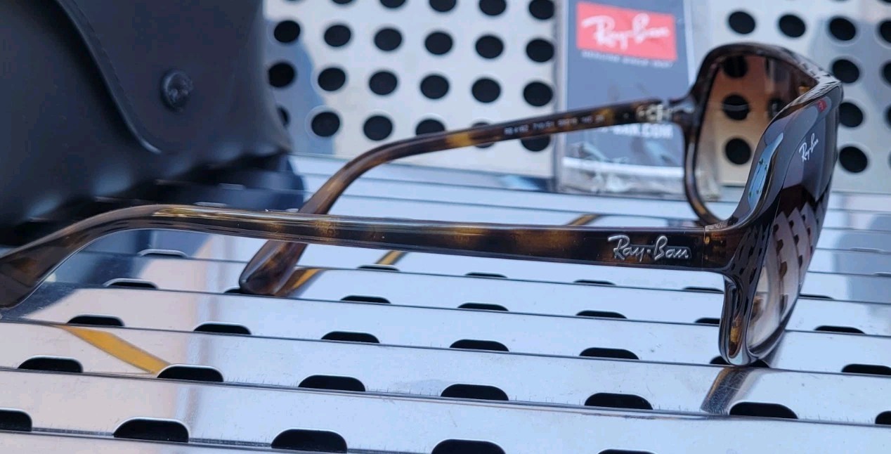 New Ray Ban RB4162 Aviator Sunglasses Light Havana w/59mm Clear Gradient Brown