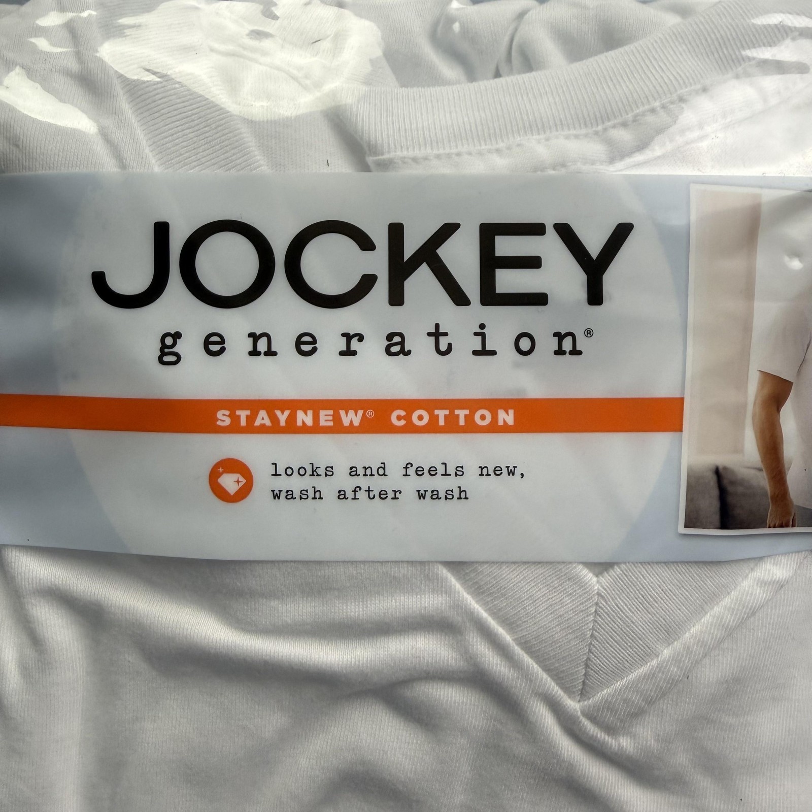 Jockey Generation Shirt Mens Small S 34-36 White 3 Pack V-Neck StayNew Cotton