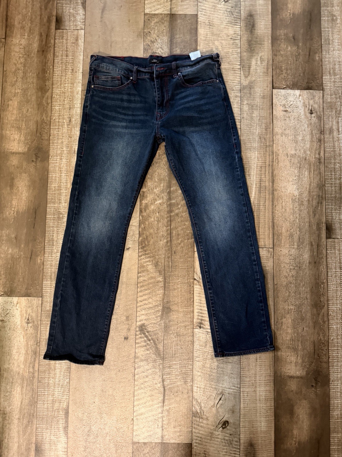 True Religion Ricky straight leg jean red stitching