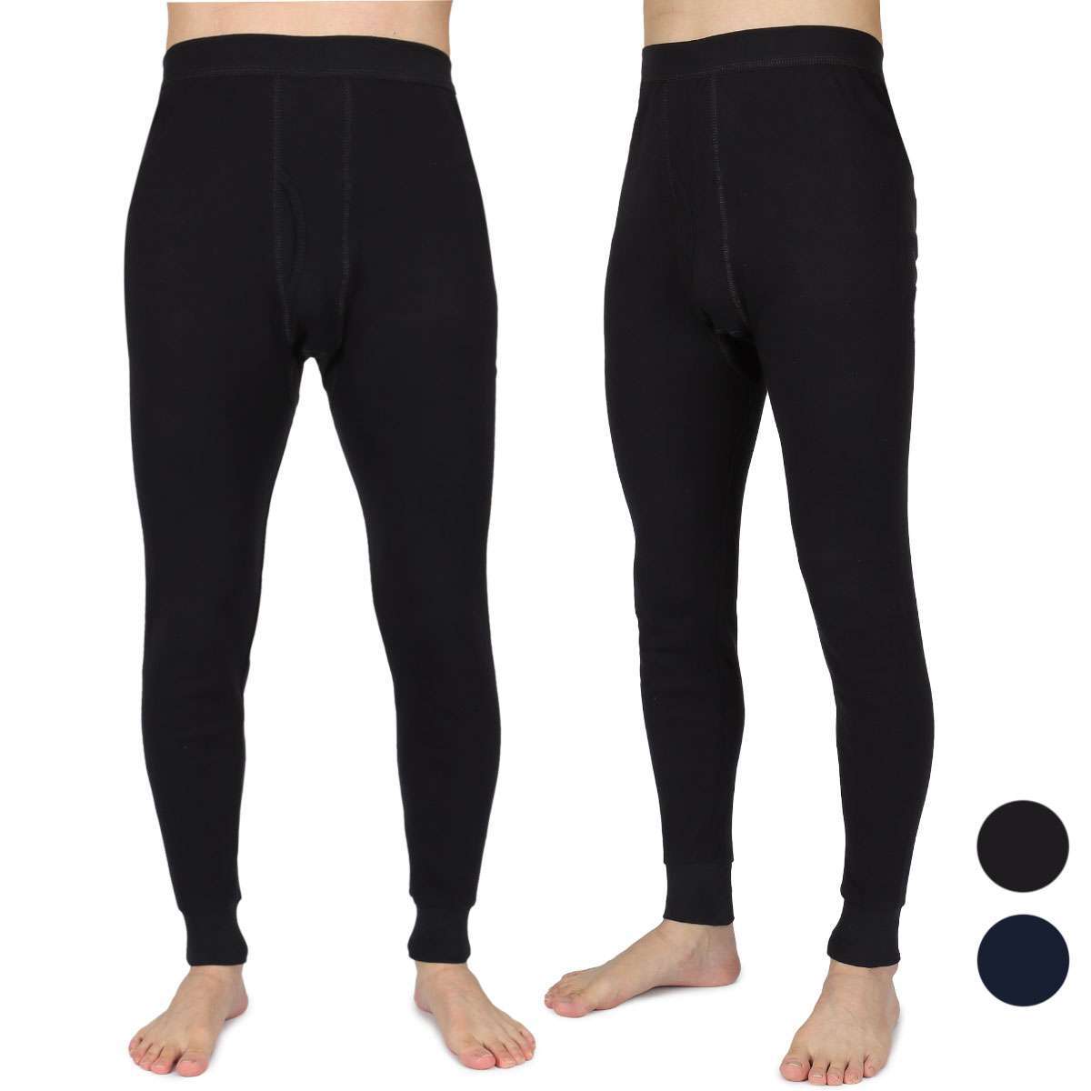 Hot Men 100% Cotton Thermal Fleece Lined Long Johns Warm Underwear Pants Bottoms