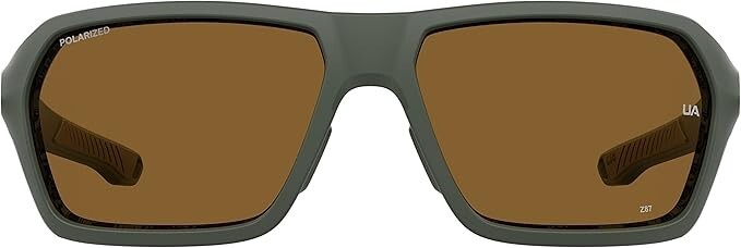 New Under Armour Polarized Men’s Sunglasses RECON 0DLD/6A Matte Green Brown 64mm