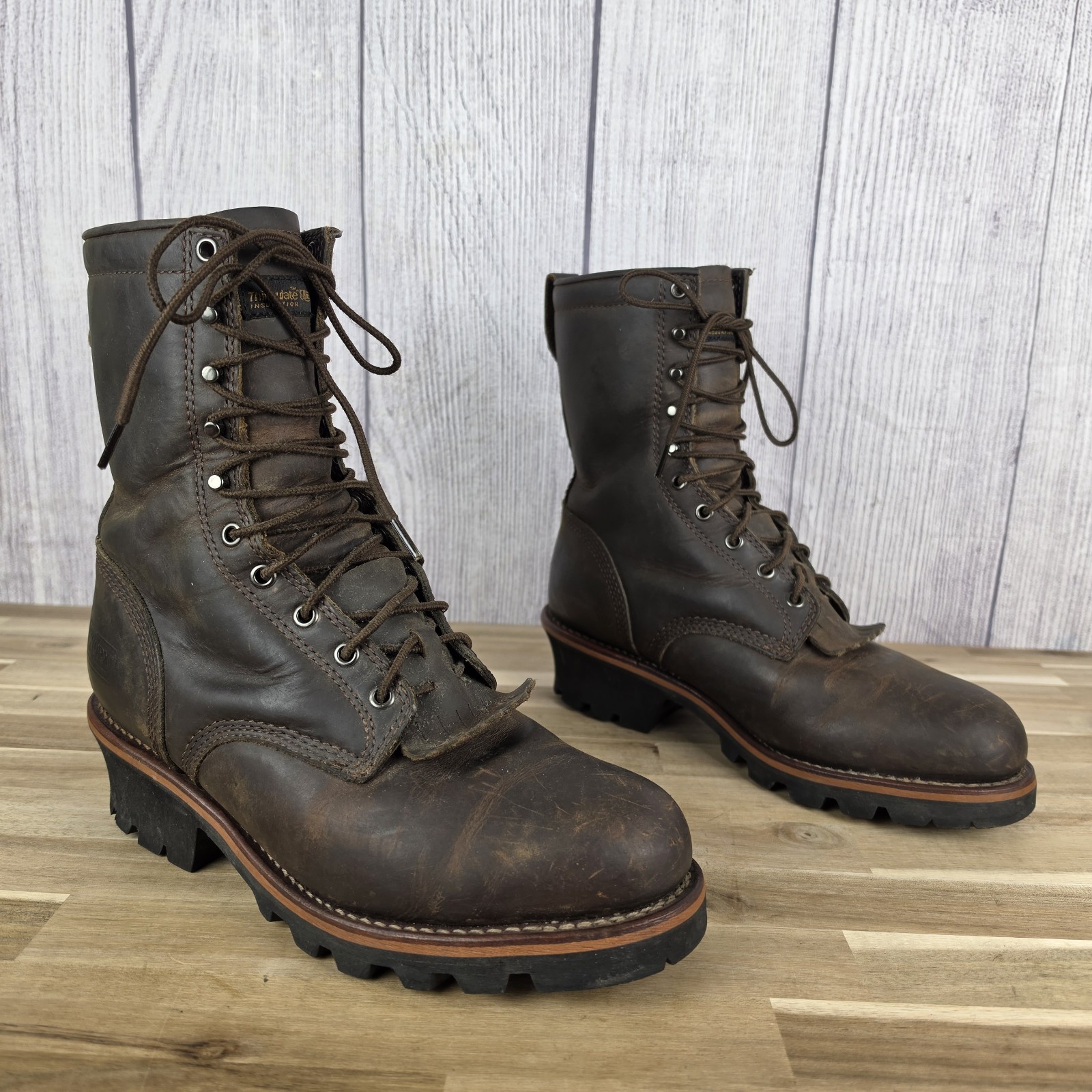 Worx By Red Wing Thinsulate Brown Work Steel Toe Insulated Boots Men’s Size 9 W