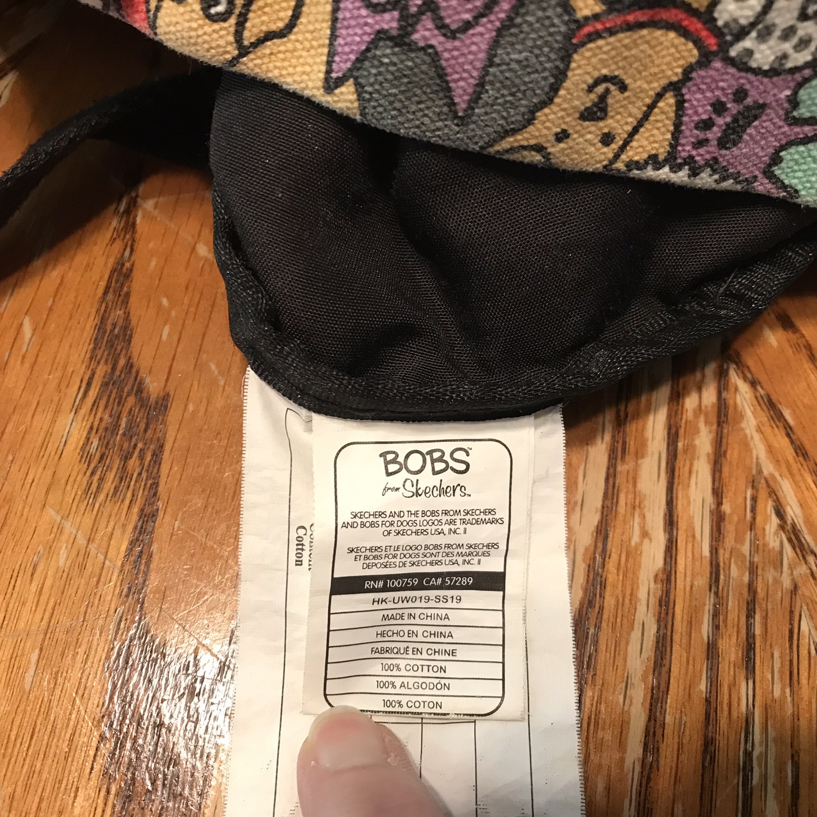 Bobs From Skechers Canvas Tote Bag Dog-Face Print featuring multiple dog breeds