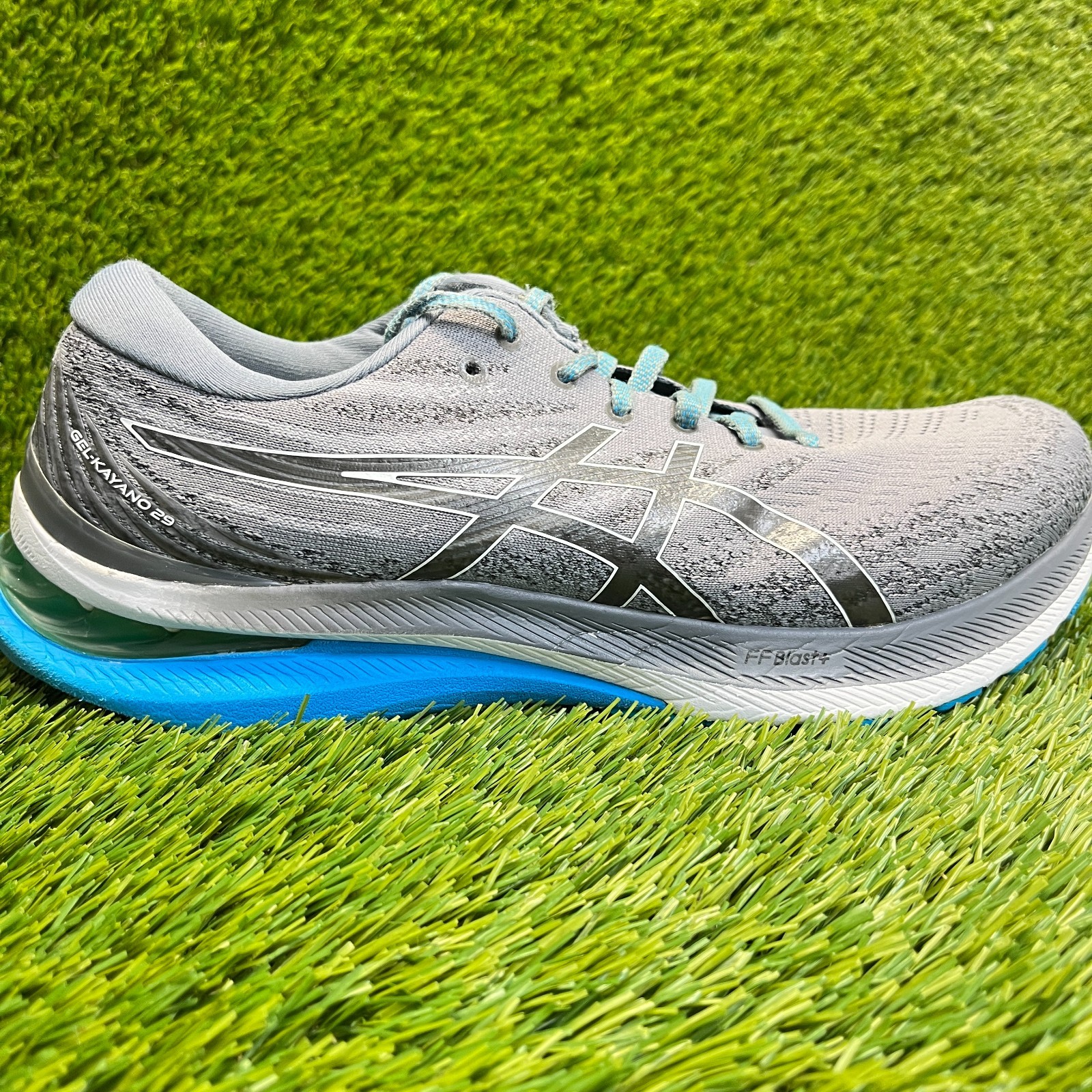 Asics Gel-Kayano 29 Mens Size 10.5 Gray Blue Athletic Running Shoes Sneakers
