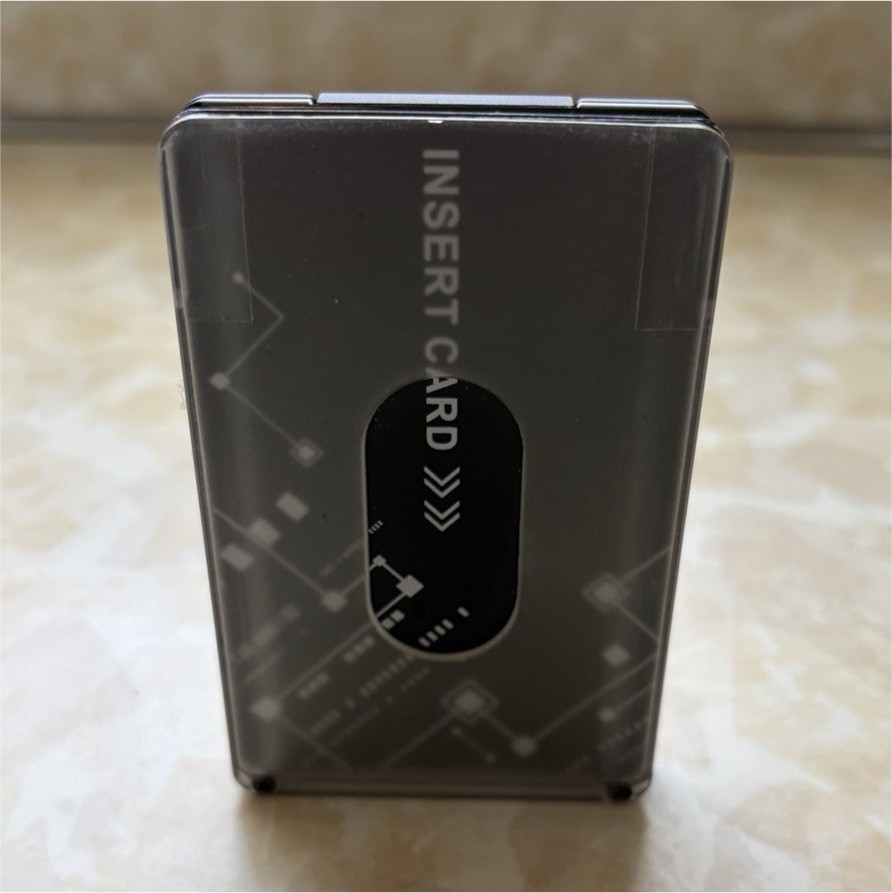 Black Card Wallet Holder w/ Elastic Strap “INSERT CARD” Geometric Logo Unisex