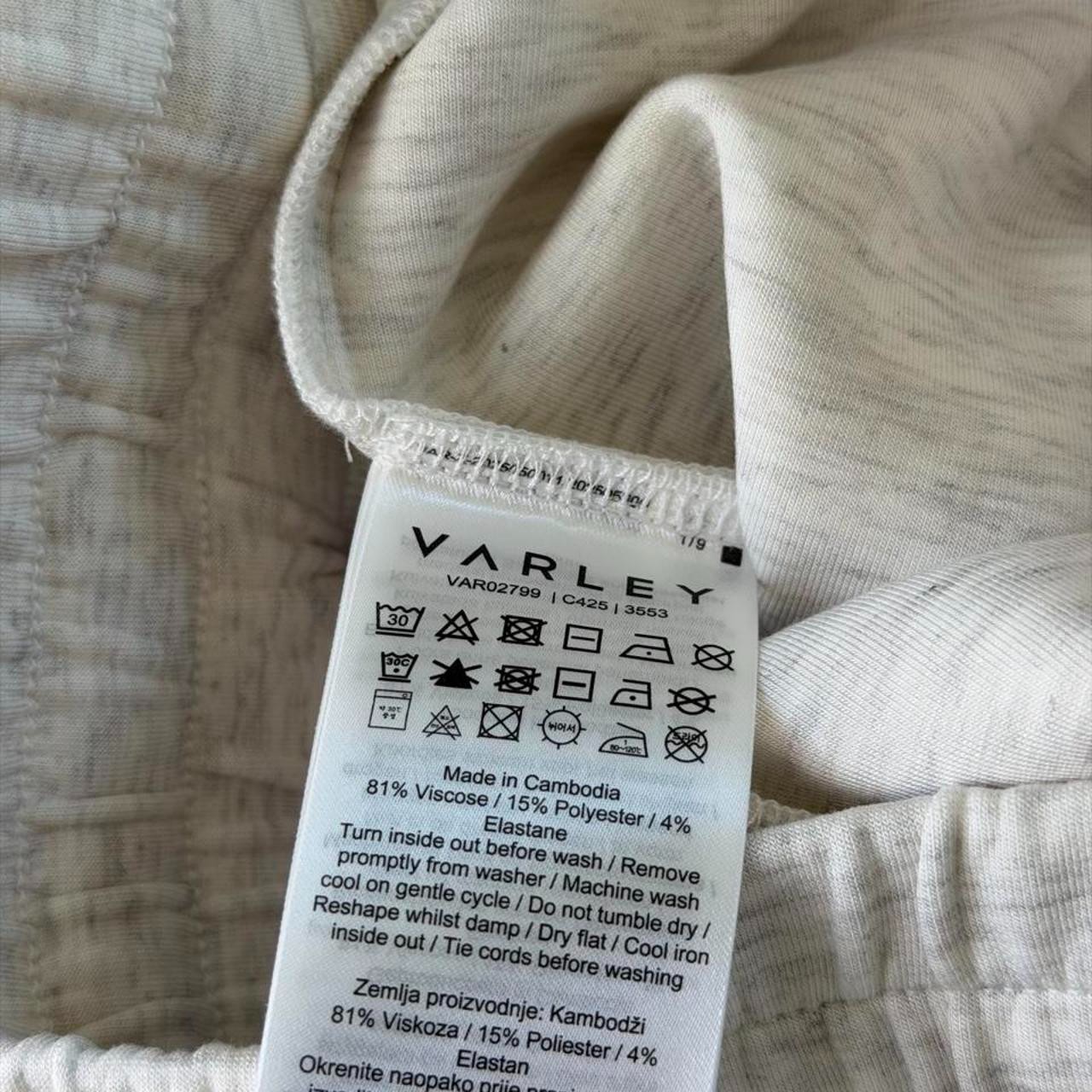 Varley The Extra Wide Leg Pant 29.5″ in Ivory Marl, Size Small
