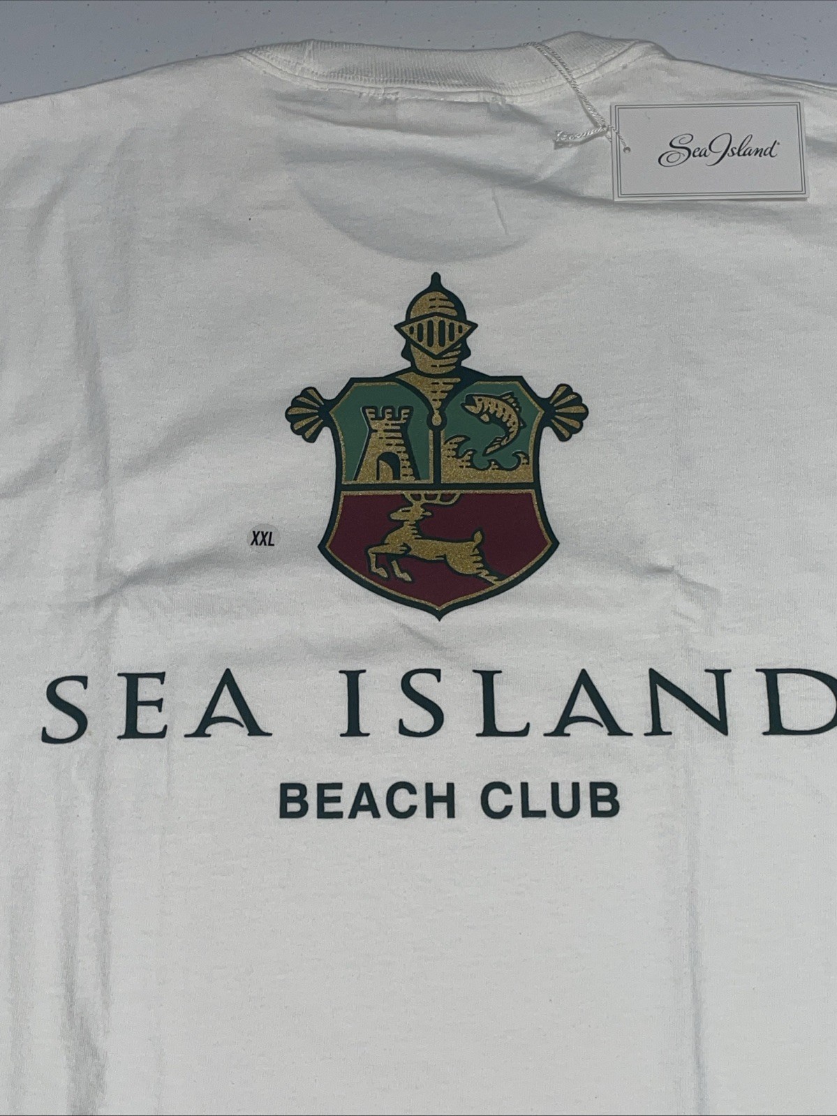 Sea Island Beach Club Shirt Sleeve Tee Shirt White XXL