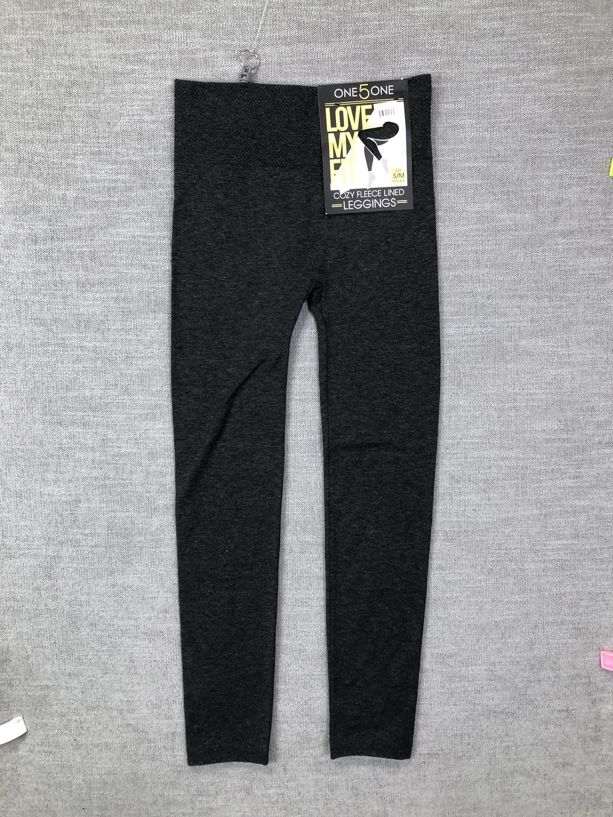 ONE5ONE Leggings Womens S/M Gray Cozy Fleece Lined High Rise Thermal Ankle