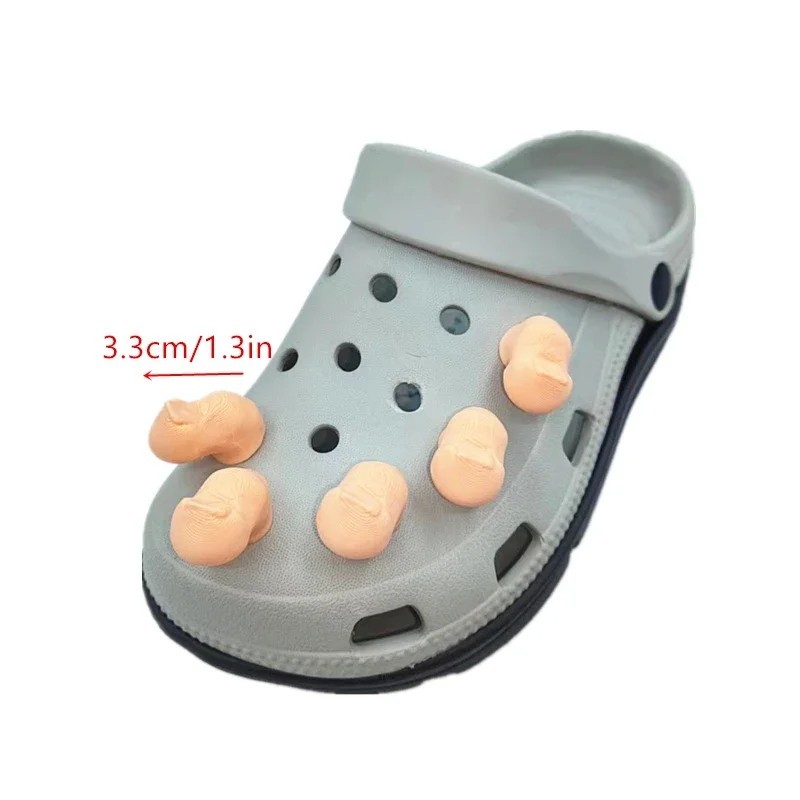 Funny Big Toes Charms Set of 5 for Crocs Comedy Accessories Gifts