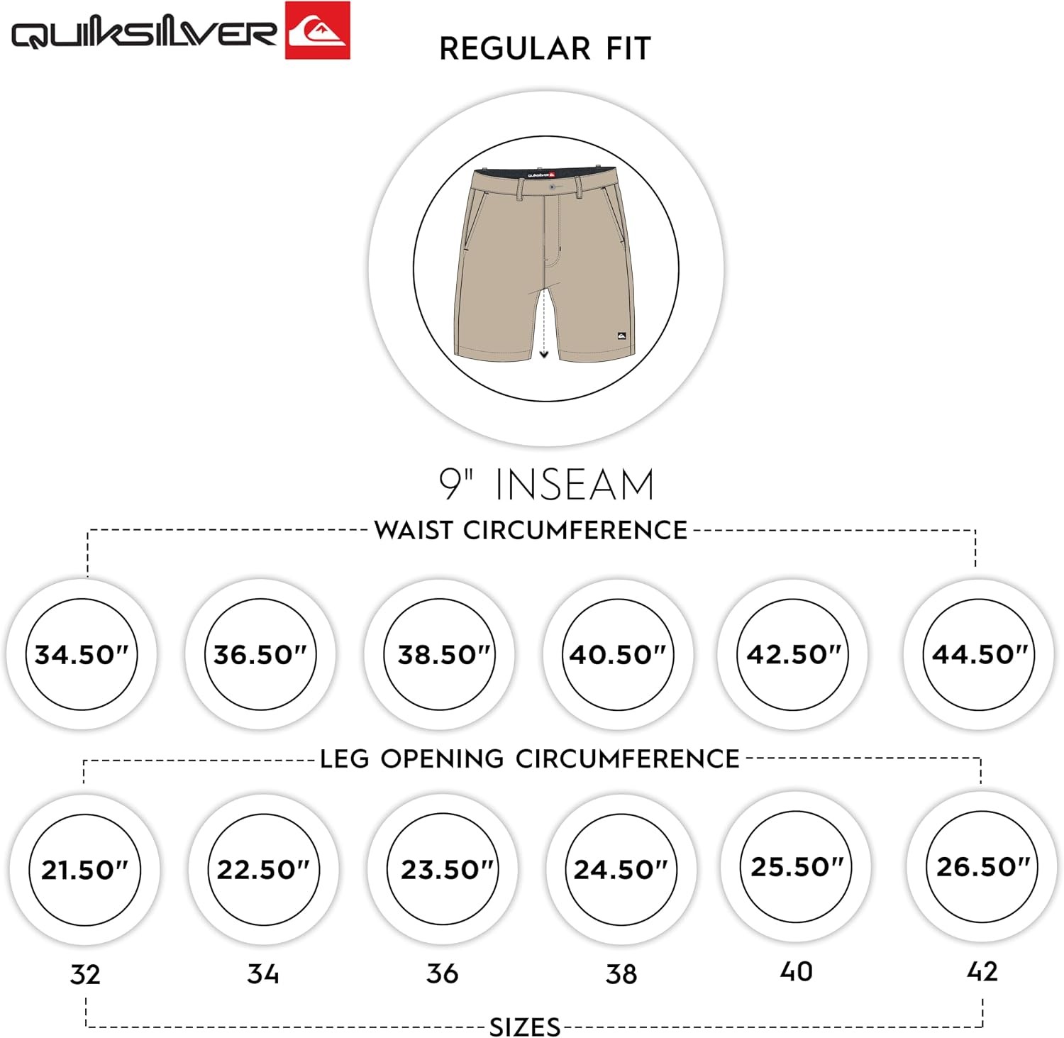 Men’s Regular Fit Fixed Waist Water Friendly Active Hybrid Shorts