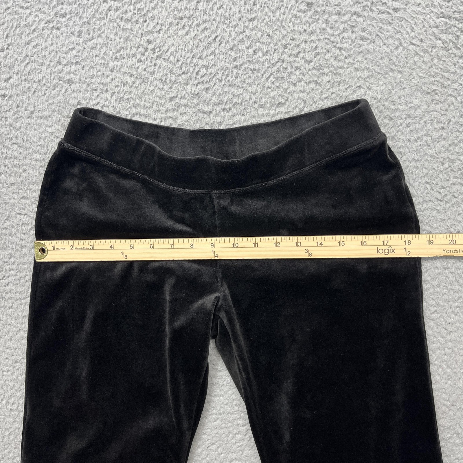 Juicy Couture Velour Sweatpants Womens Medium Black Rhinestone Juicy Logo Lounge