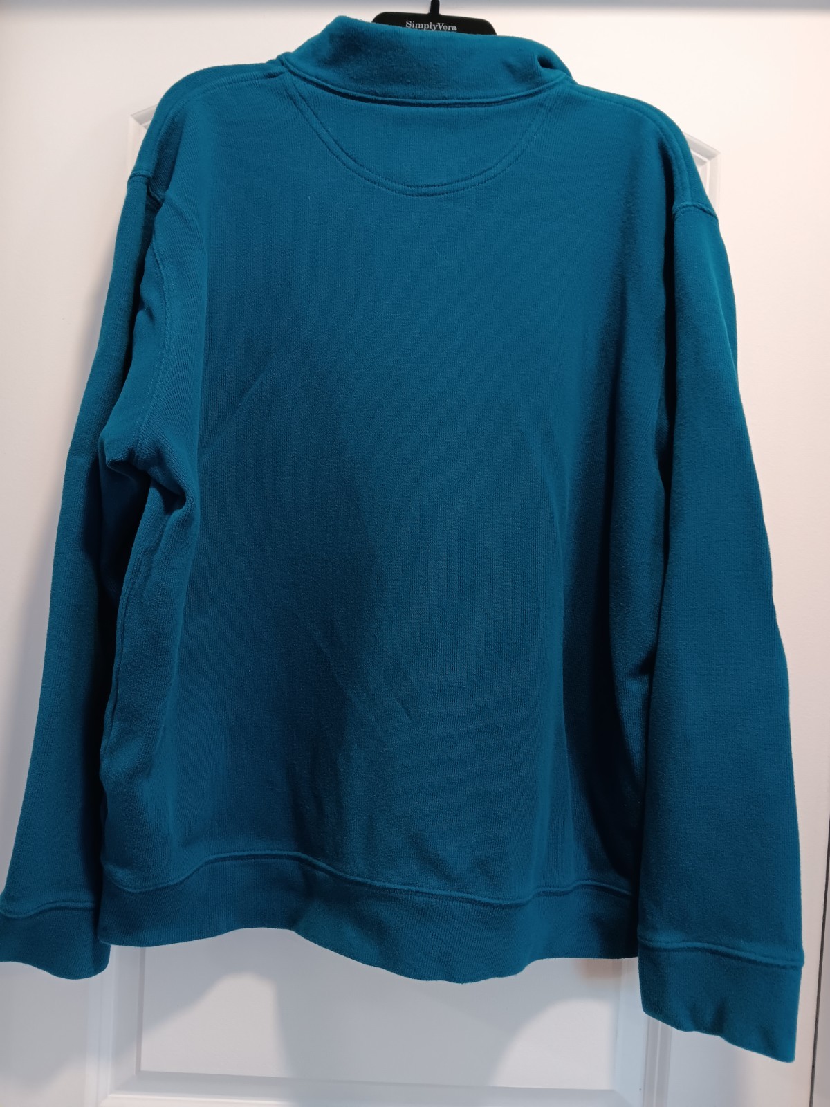 Men’s Lands’ End Blue XL 1/4 Zip Pullover Sweater 100% Baumwolle/Cotton