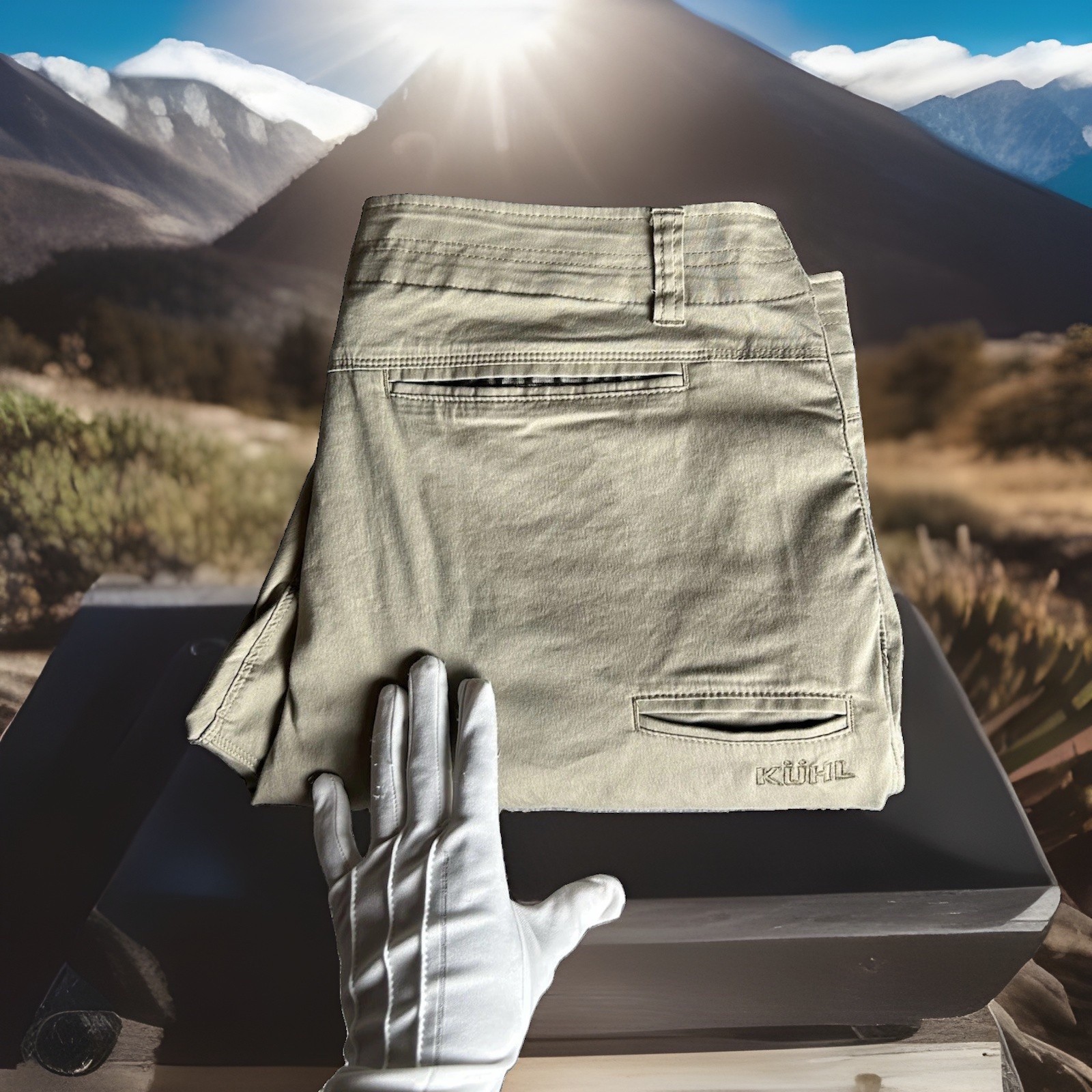 Kuhl Resistor Lite Chino Pants Mens 40×32 Beige Stretch Commuter Hiking