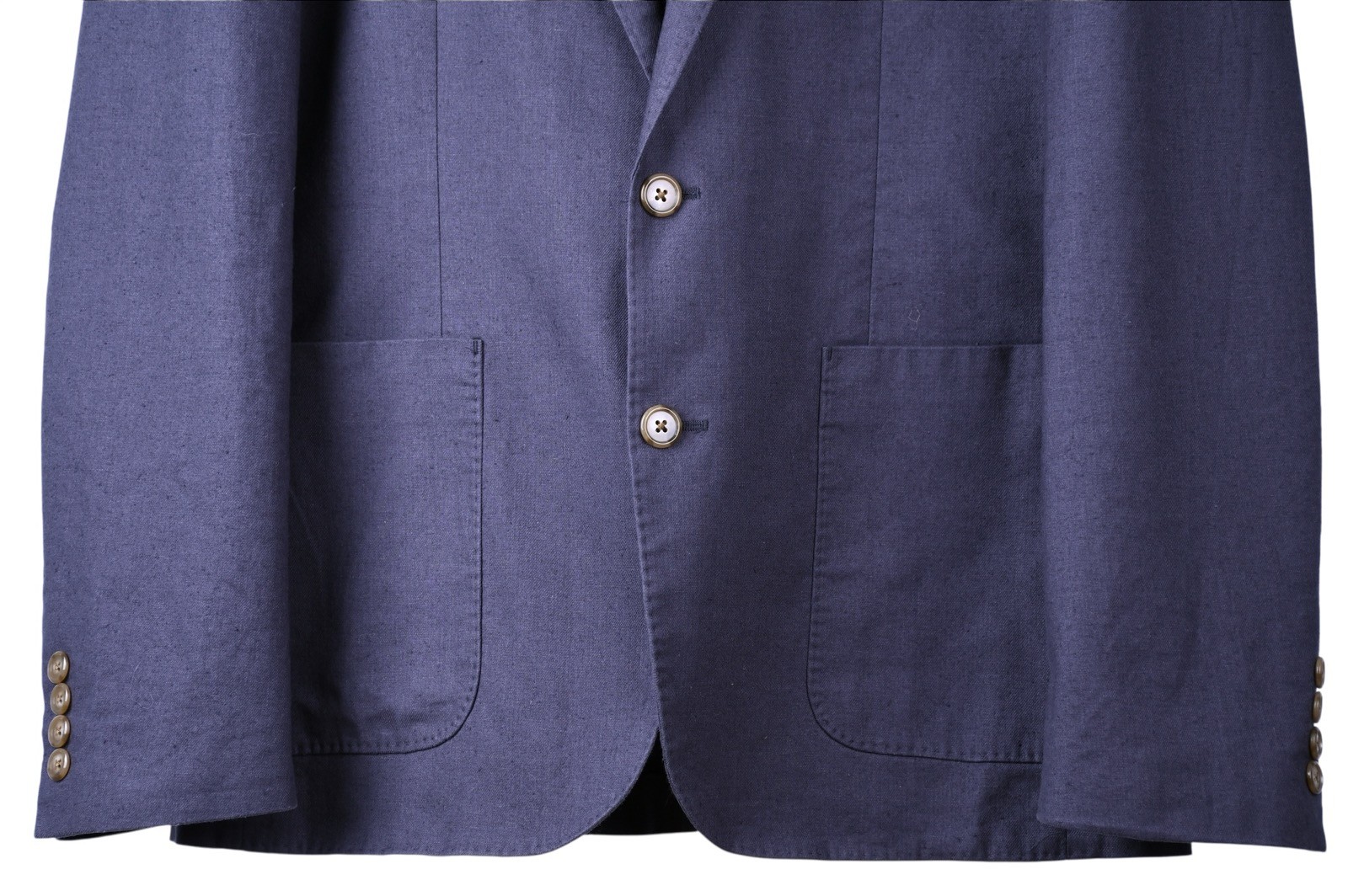 J.Crew Navy Blue Cotton Hemp Blend Patch Pocket Casual Blazer Sport Coat 40R
