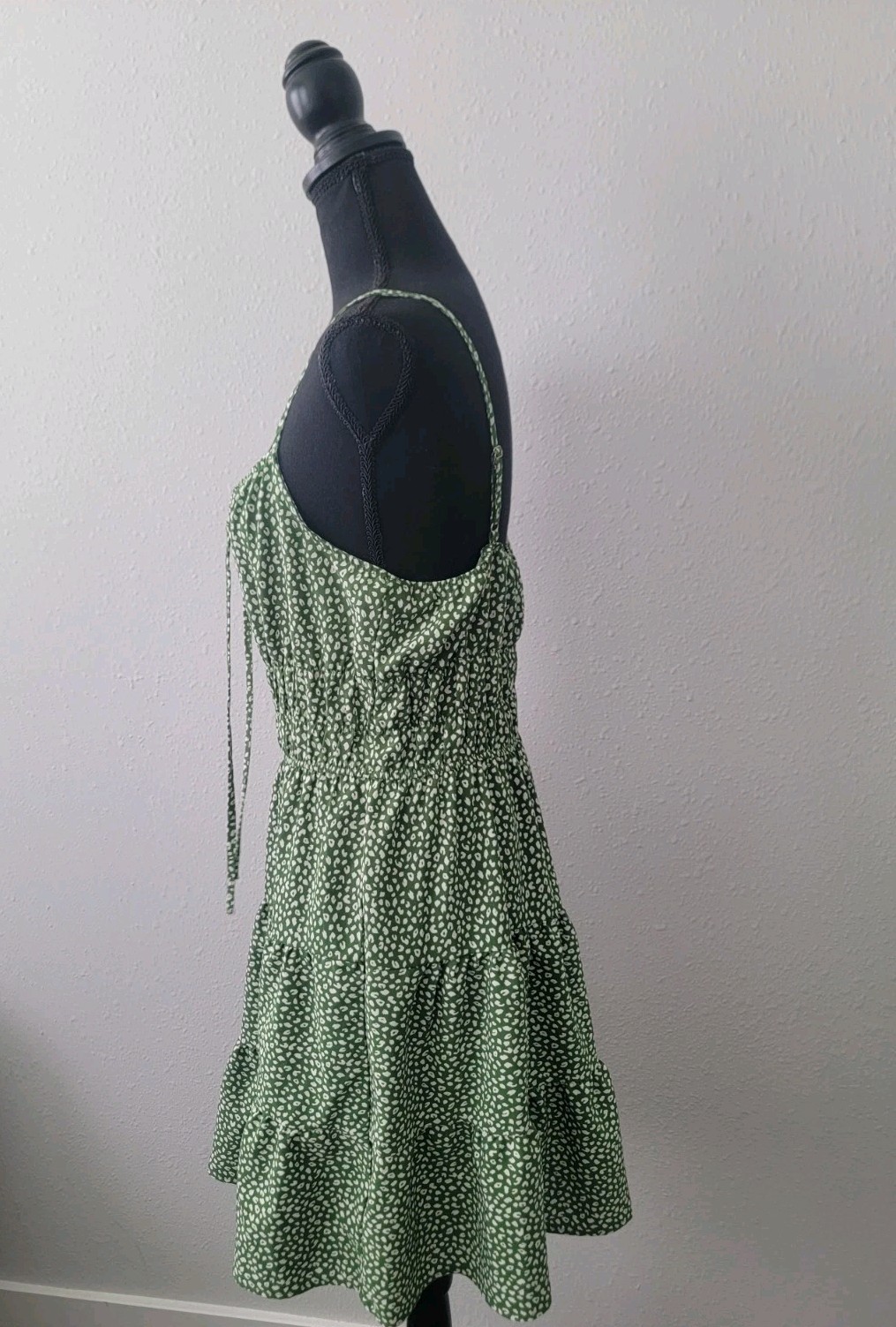 Hesperus Strappy Green Polkadot/Leopard Print Summer Dress Sz Xl New Without Tag