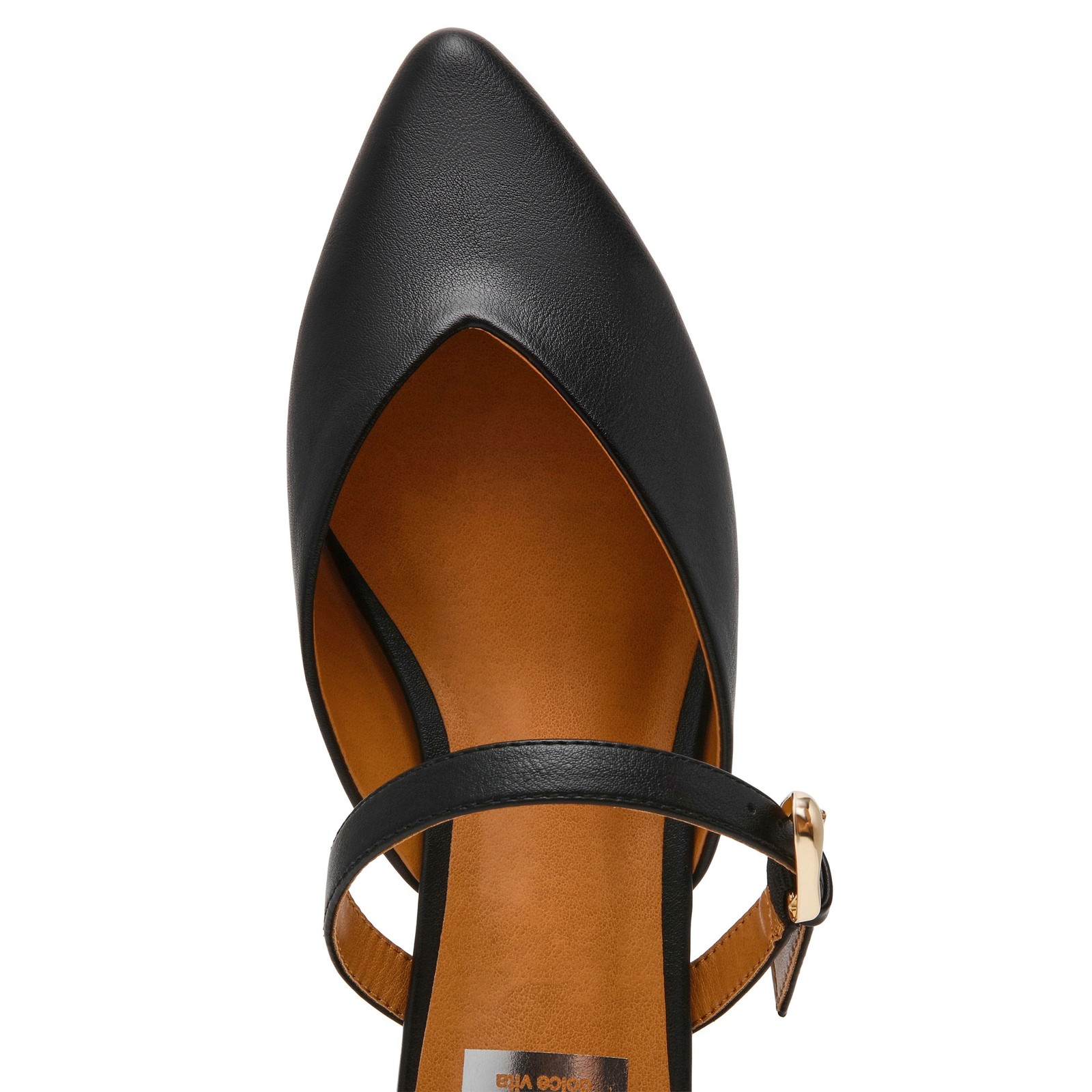 DV Dolce Vita Women’s Pointed Toe Flat Slip On Buckle Black Tan 6-11