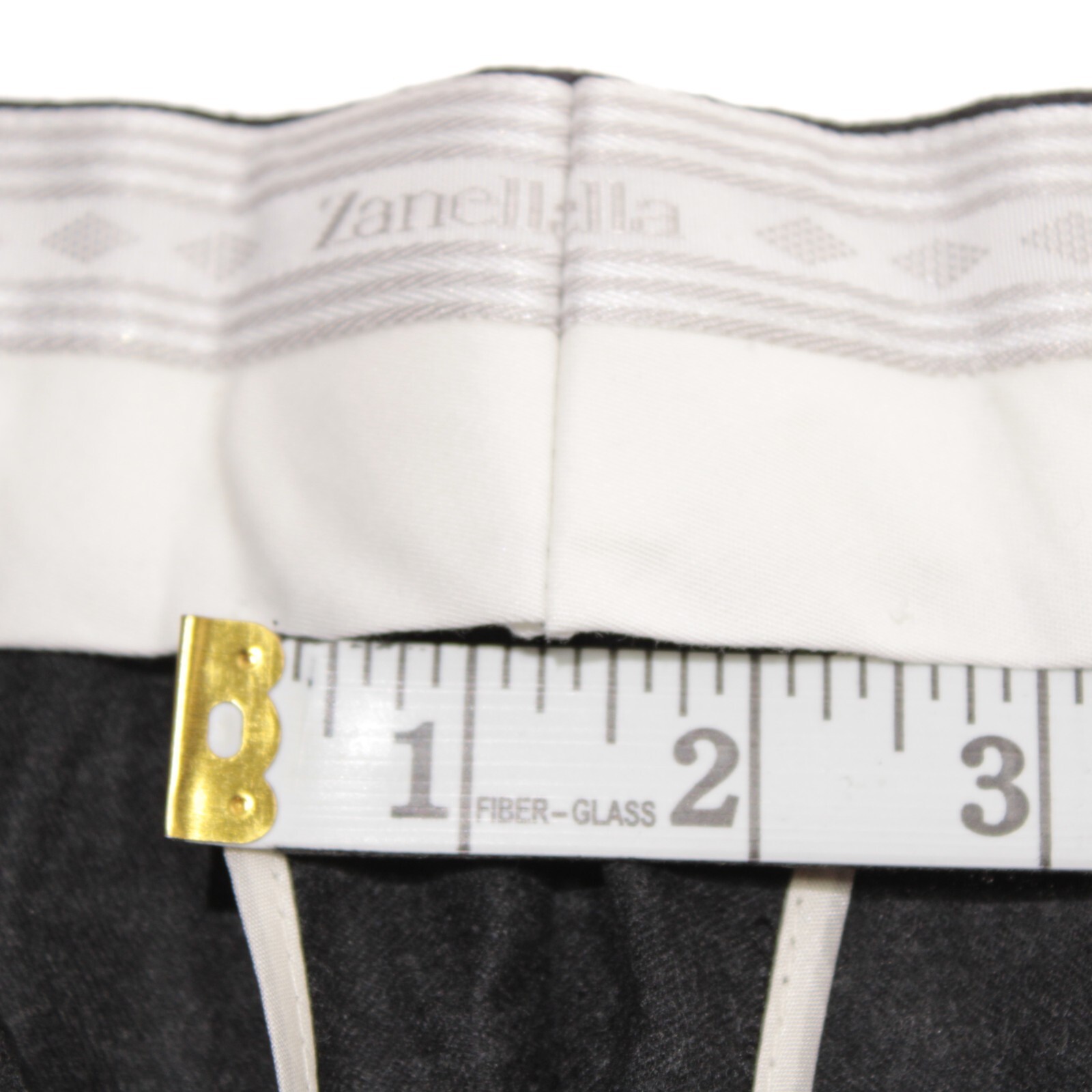 Zanella NWD Dress Pants Size 42 US Devon In Solid Gray 100% Wool