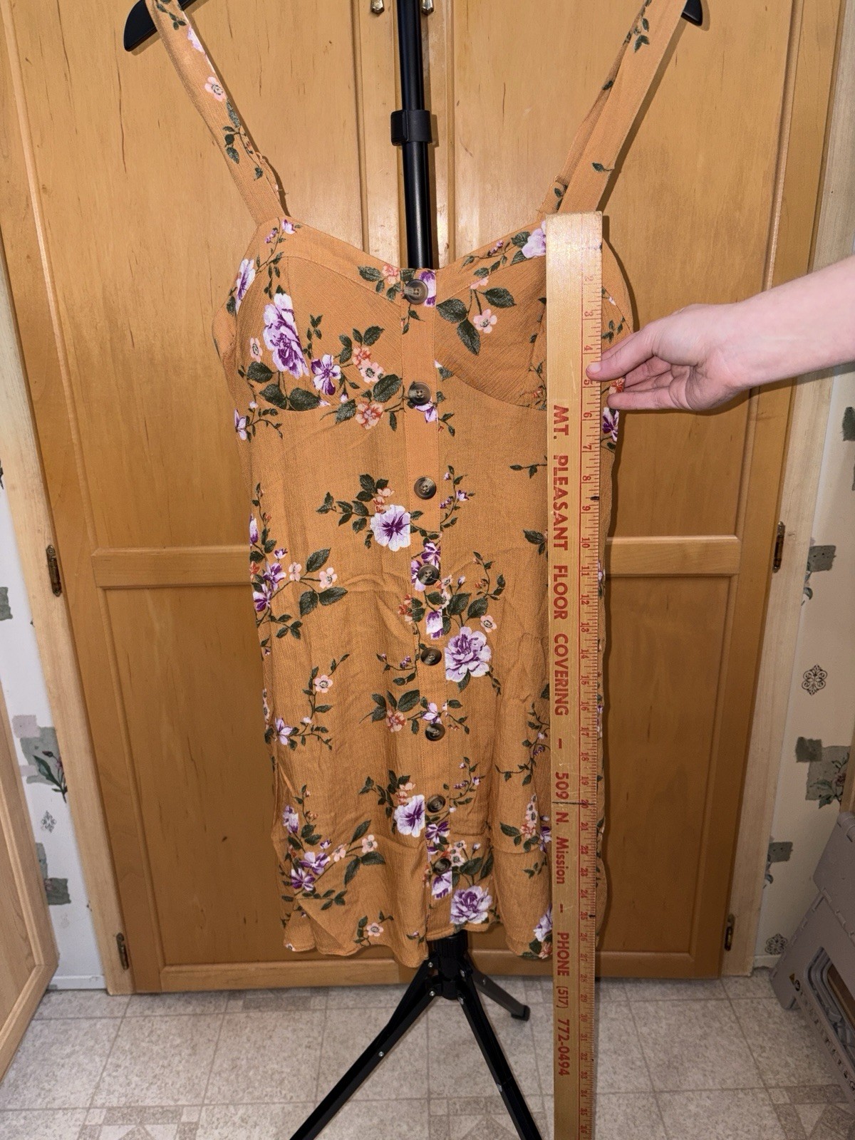 AE MIDI Dress Floral Sweetheart Neck Sleeveless Airy Smocked Boho Size M
