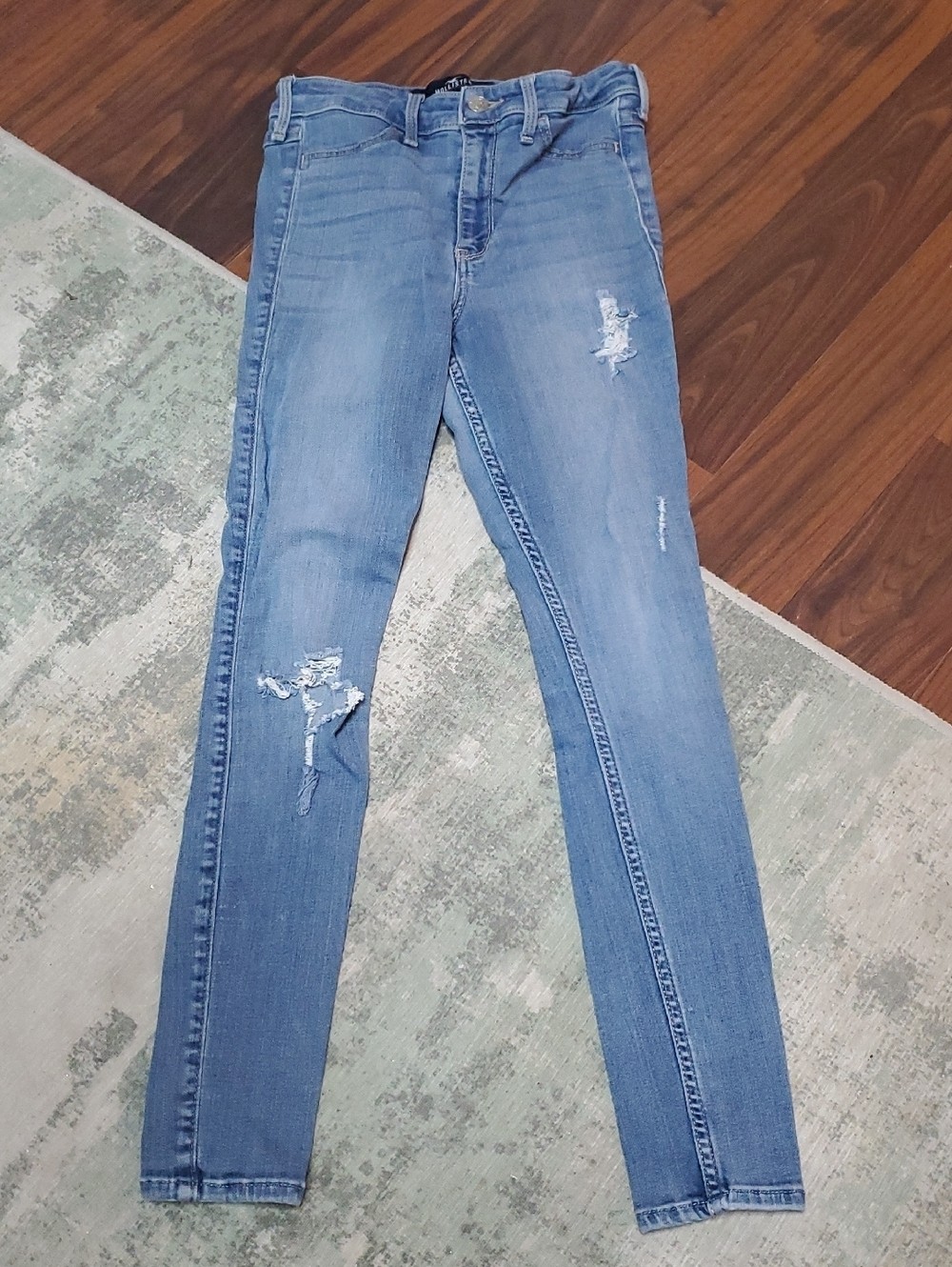 Hollister Light Blue Distressed Skinny Jeans