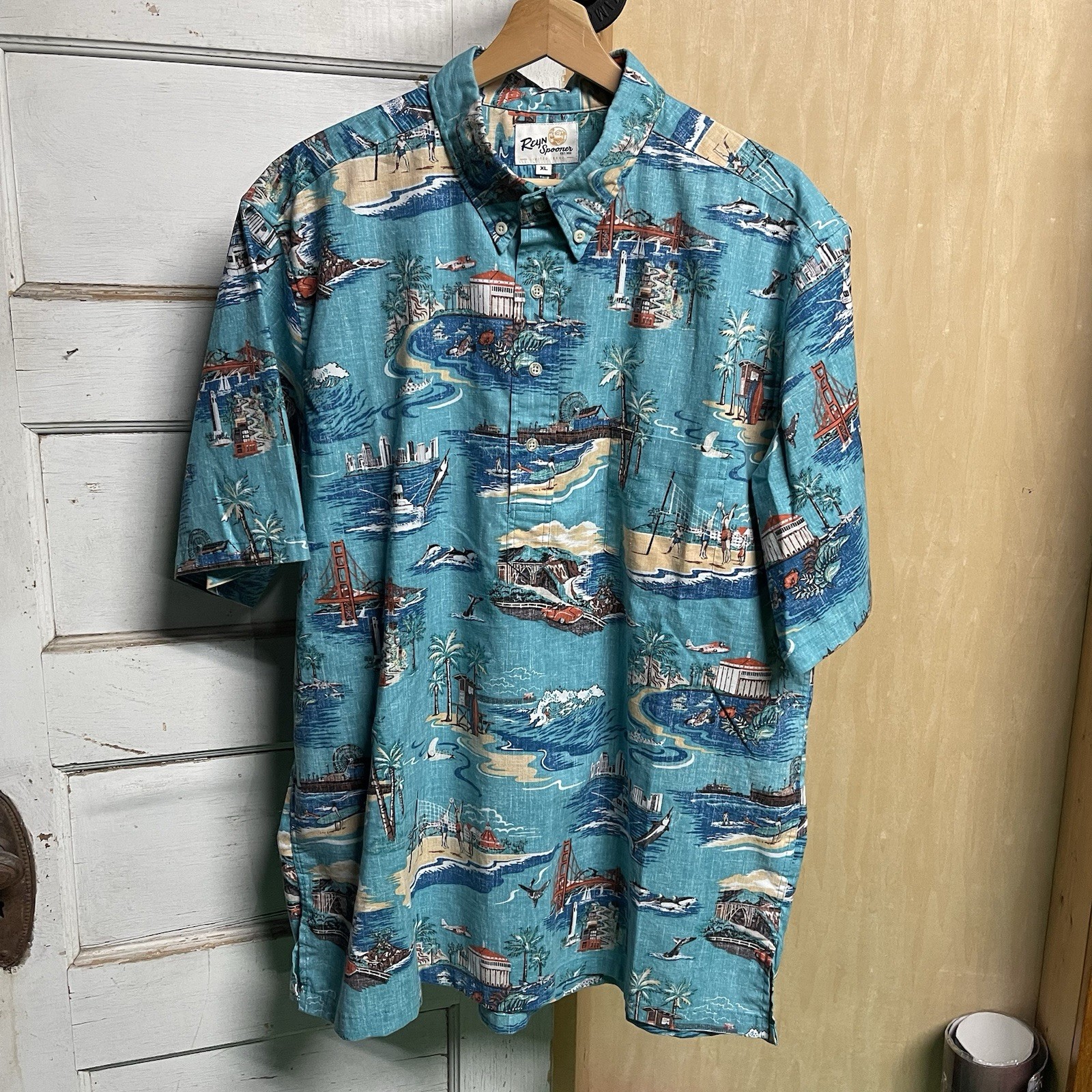 Reyn Spooner Classic Limited Issue California Button Up Hawaiian Aloha Shirt XL