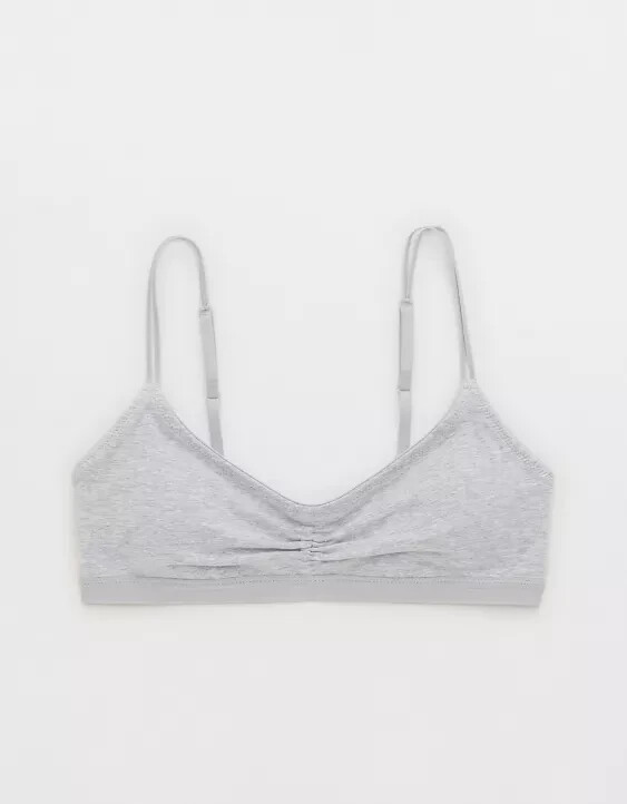 Real Good Superchill Cotton Ruched Bralette, Aerie Bralette,
