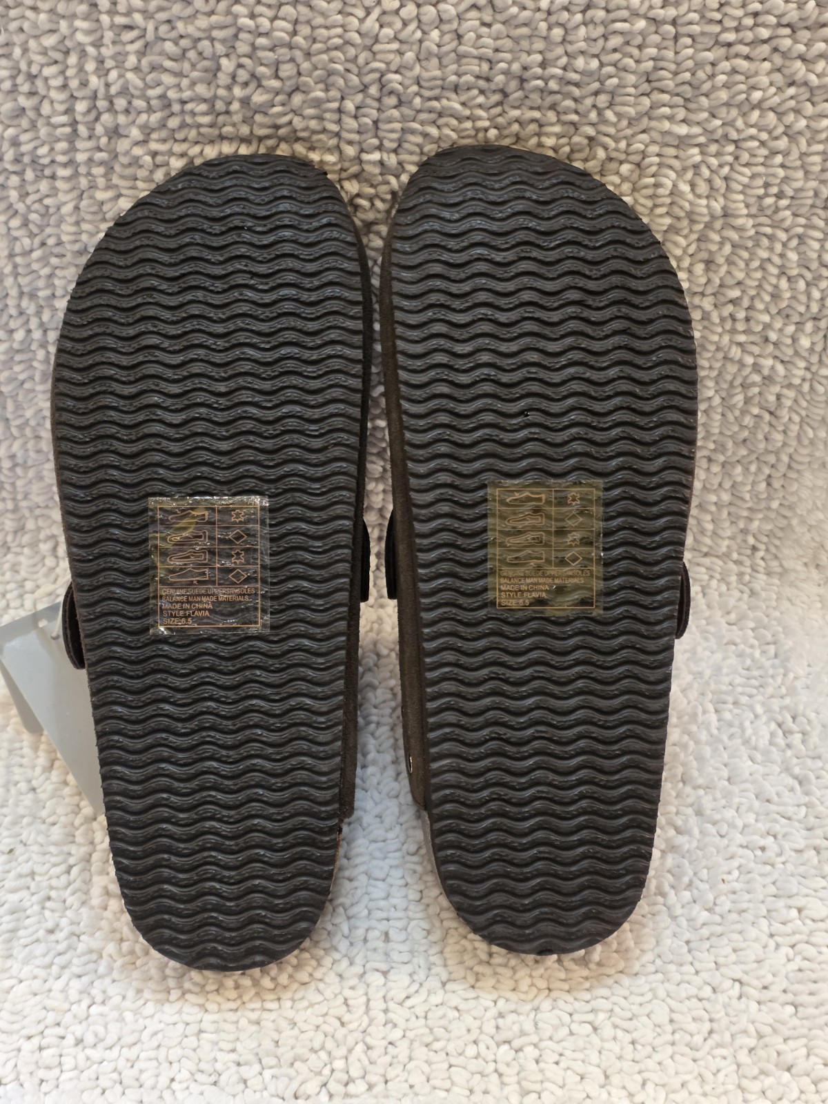 Greystone Brown Genuine Suede Womens6.5 Gold Rivet Studded Sandals SlipOn Clogs