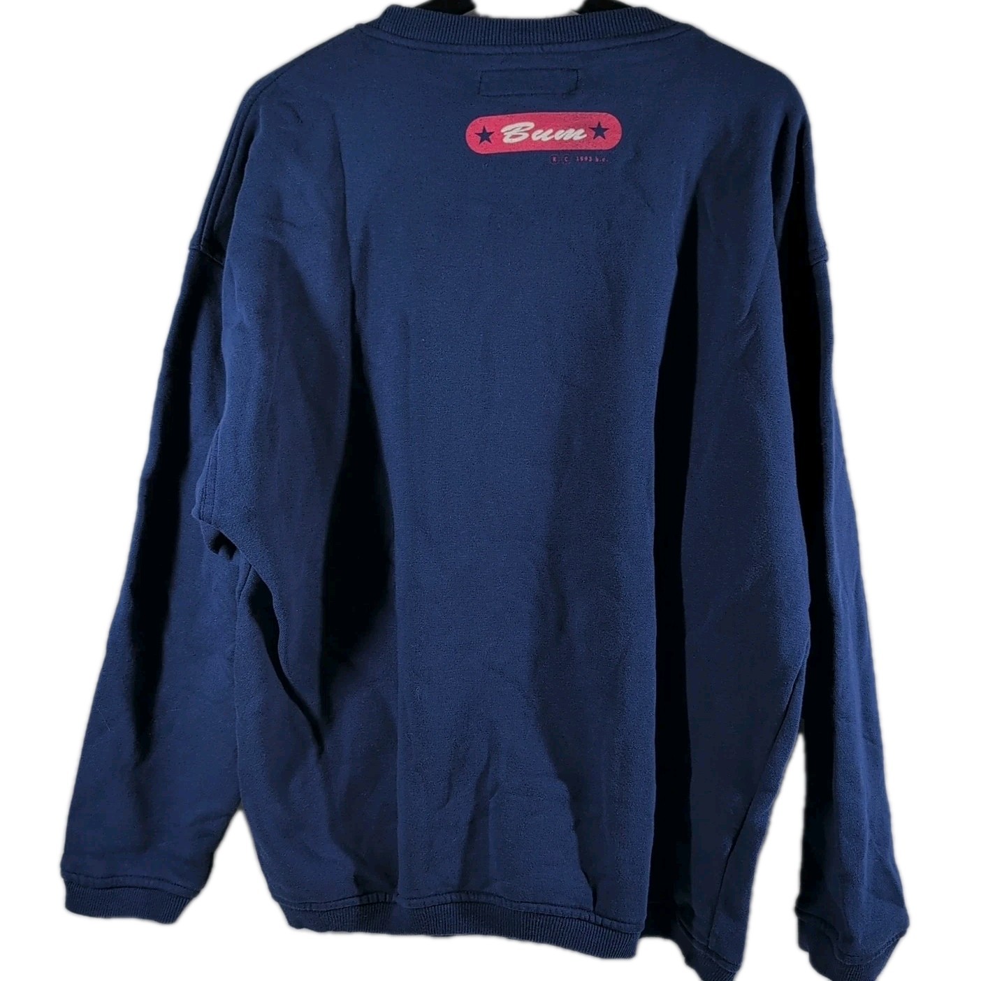 Vintage With Tags 1993 BUM Equipment Crewneck Sweatshirt Adult XL Blue Pullover