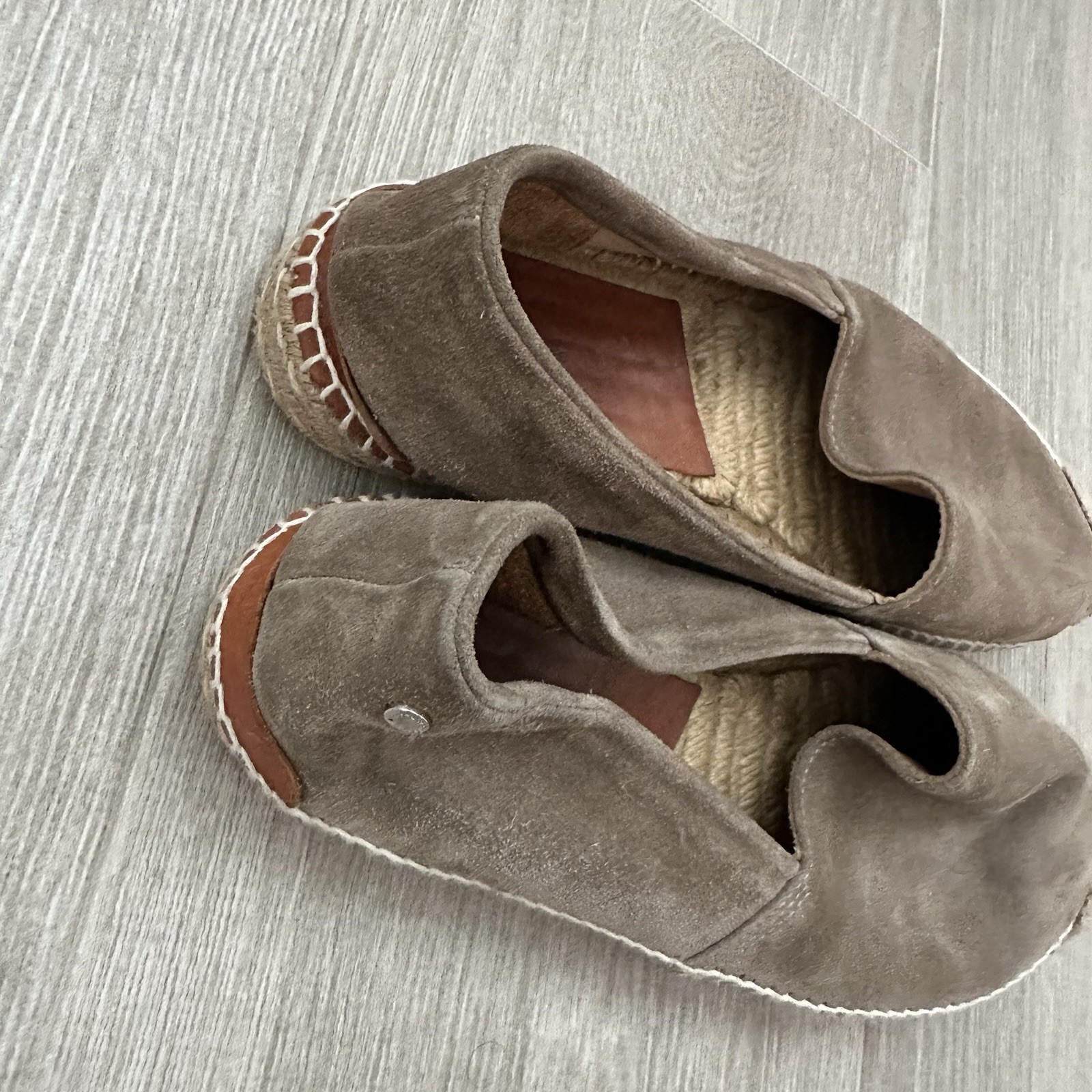 Rag & Bone Stucco Suede Leather Adria Espadrilles Shoes Womens US 8.5 EUR 39 M
