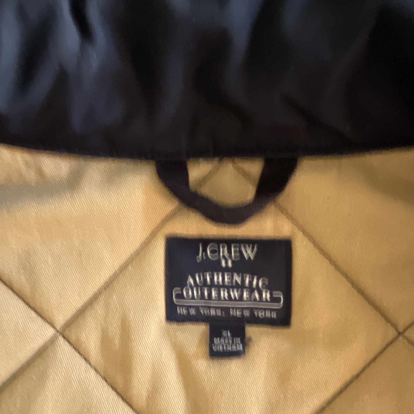 J.CREW Men’s Navy Quilted Full Zip Lined Vest w/ Pockets Stand-Up 44R