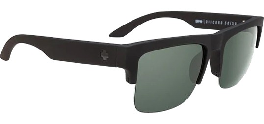 Spy Discord 5050 Polarized Men’s Matte Black Semi-Rimless Sport Sunglasses