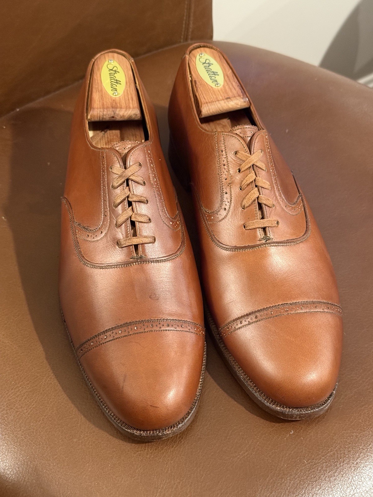 Polo Ralph Lauren Bench Made England Cap Toe Oxford 9.5D Crockett & Jones