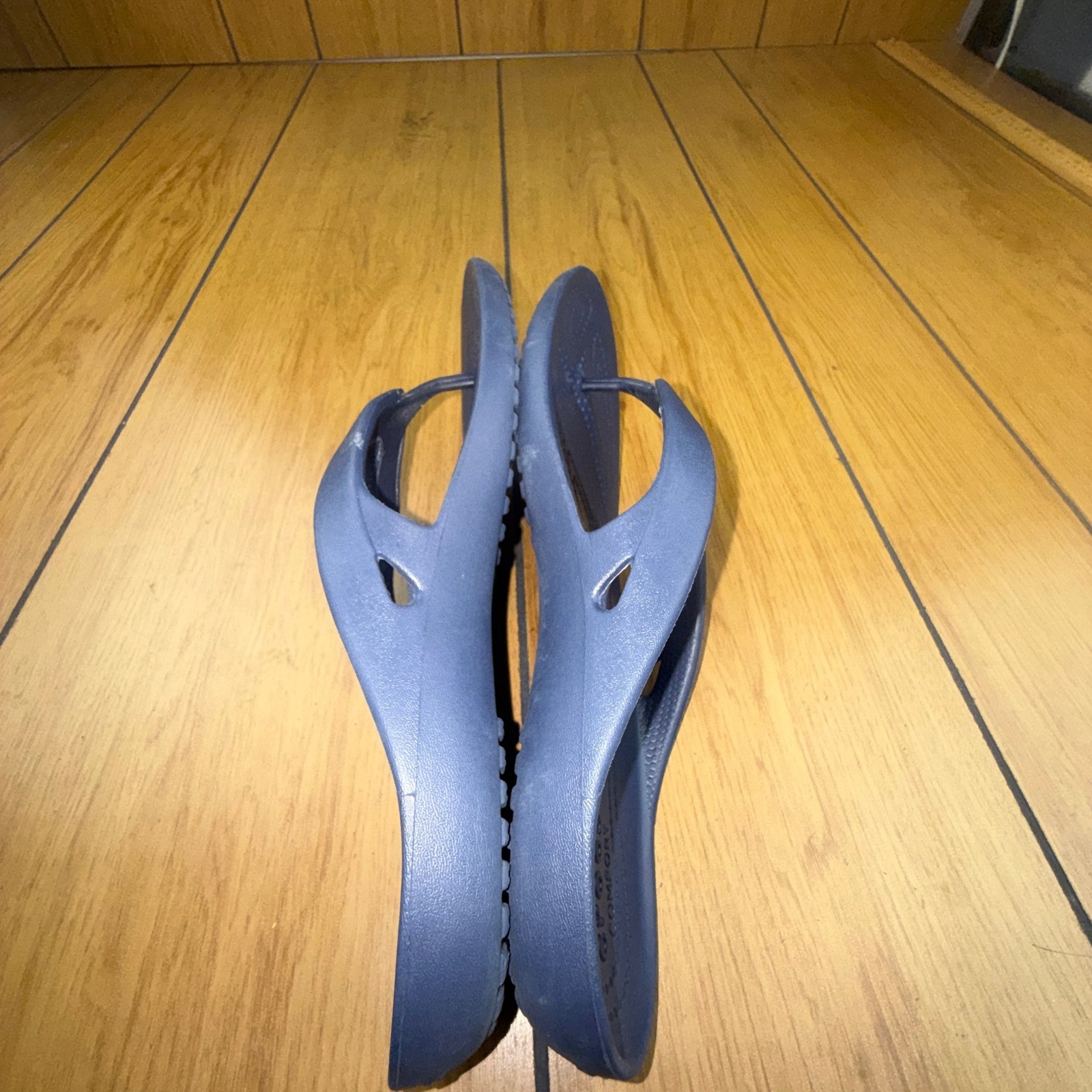 Crocs Kadee II Flip Flops Navy Blue Womens 10 Sandals 202492-410