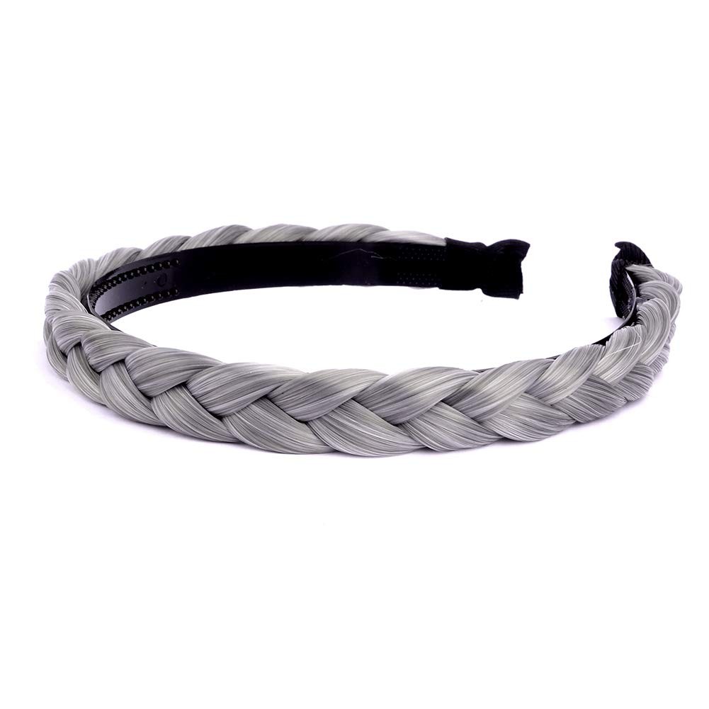 DIGUAN Width 0.6 inches Narrow Synthetic Hair Plaited Headband Braid With Tee…