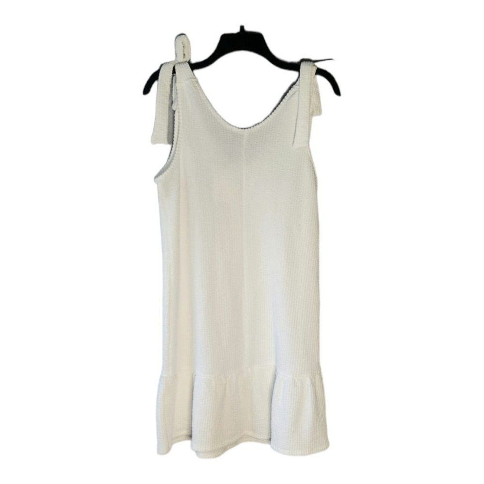 Green Envelope Los Angeles Textured White A-Line Dress sz L