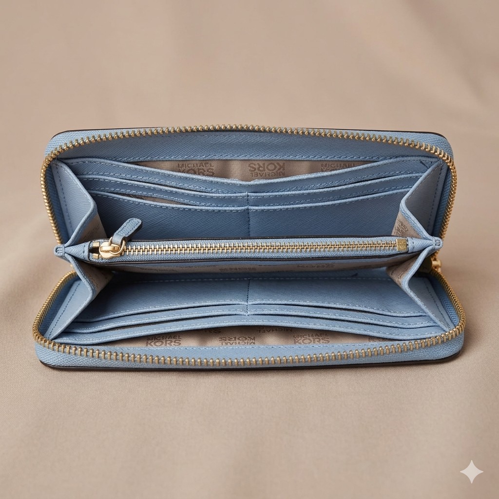 NWOT Michael Kors Nayla Hobo Bag /Jet Set Wallet Set Pale Blue Monogram Matching