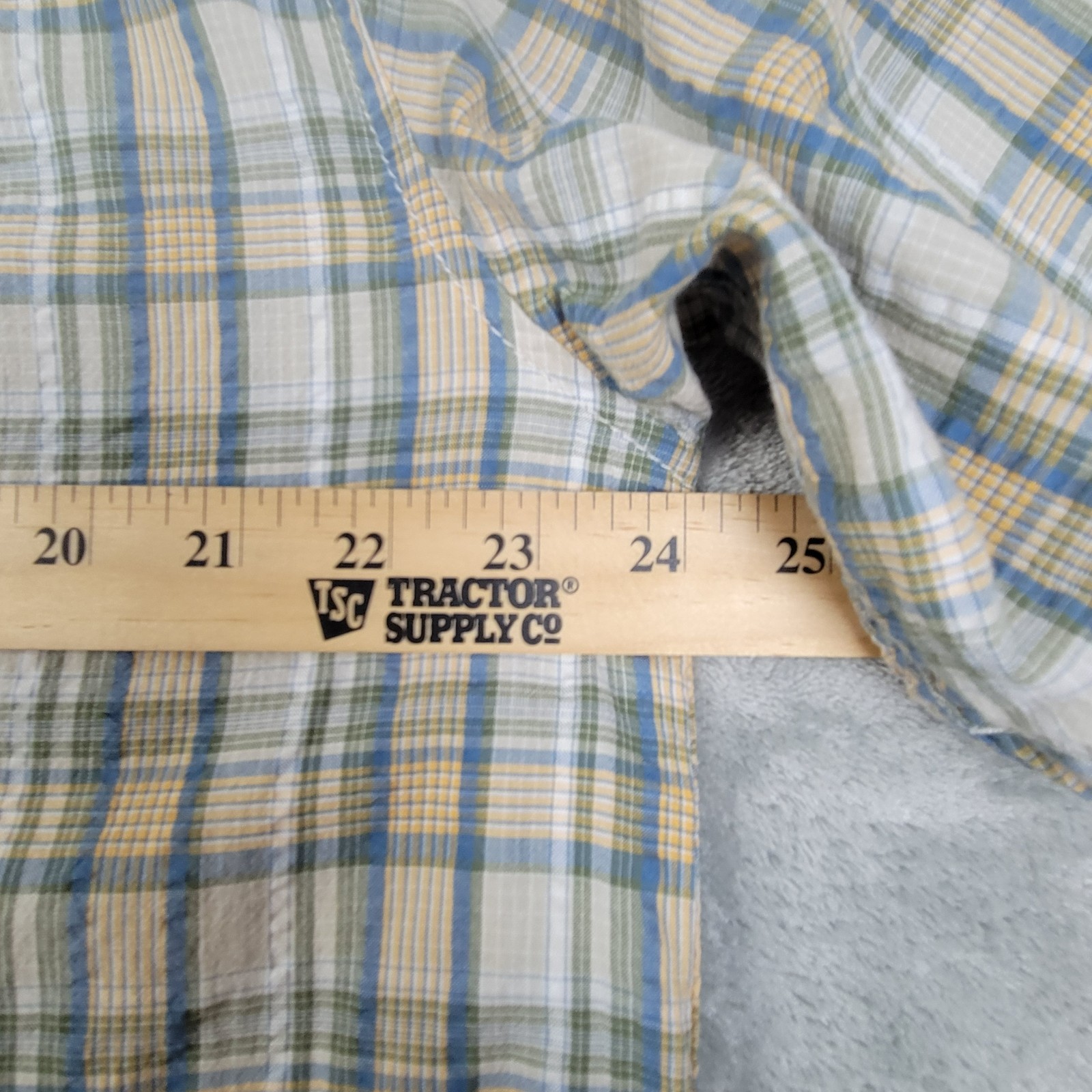 Royal Robbins Short-sleeve Blue, Yellow, Beige Plaid Button-up Shirt Mens LG