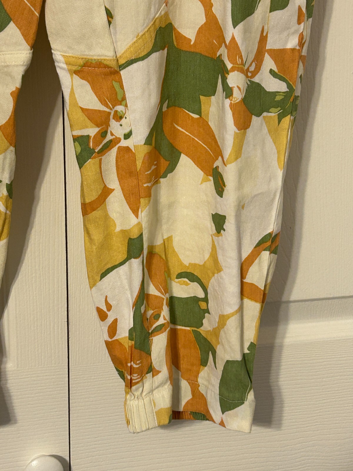 NWT SOFT SURROUNDINGS Sz M Shifting Sands Linen Sahara Sun Jogger Pants Pockets