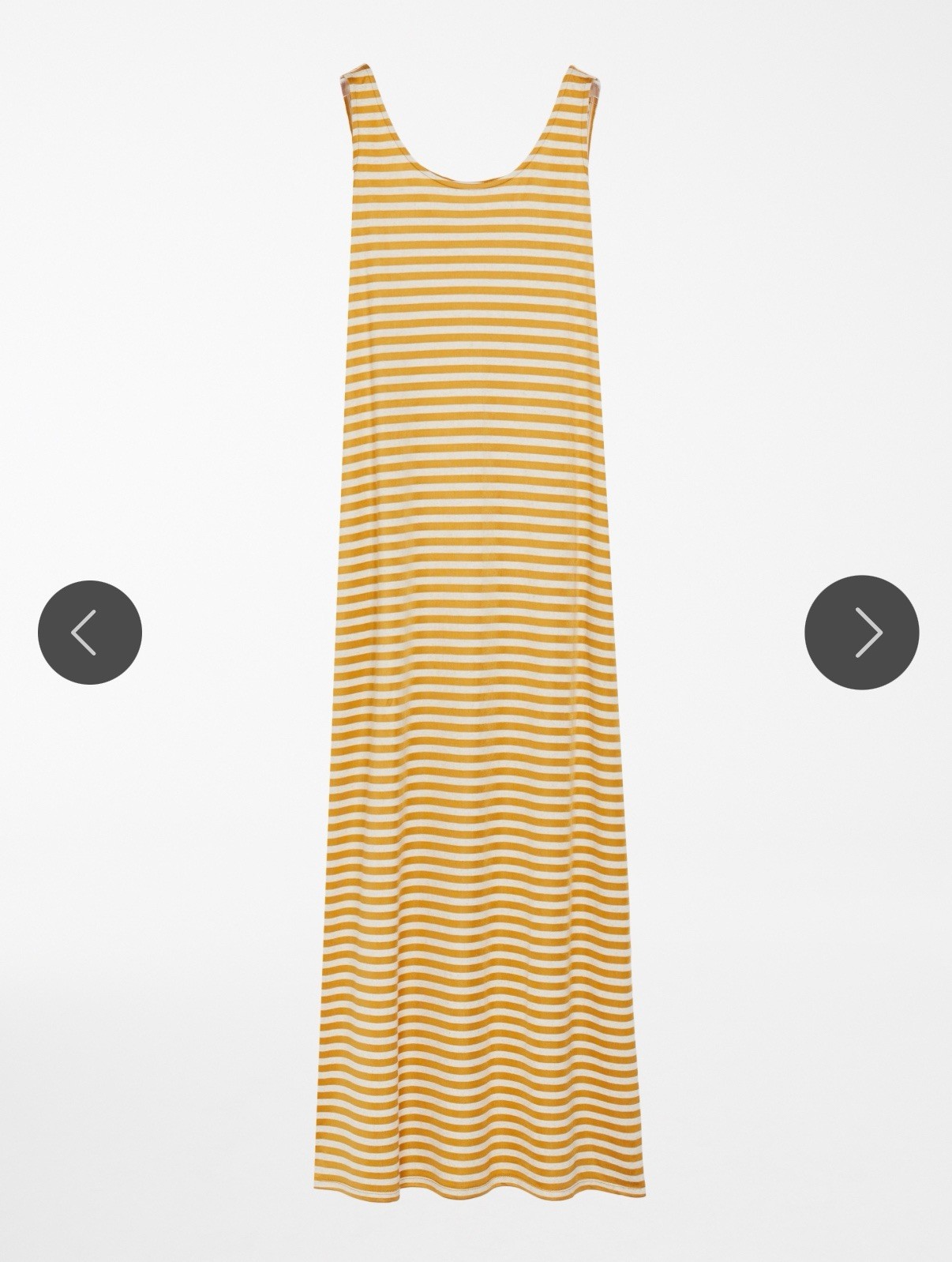 Max Mara Leisure Cina Stripe Jersey Maxi Dress in Mustard NWT $275 Size Small