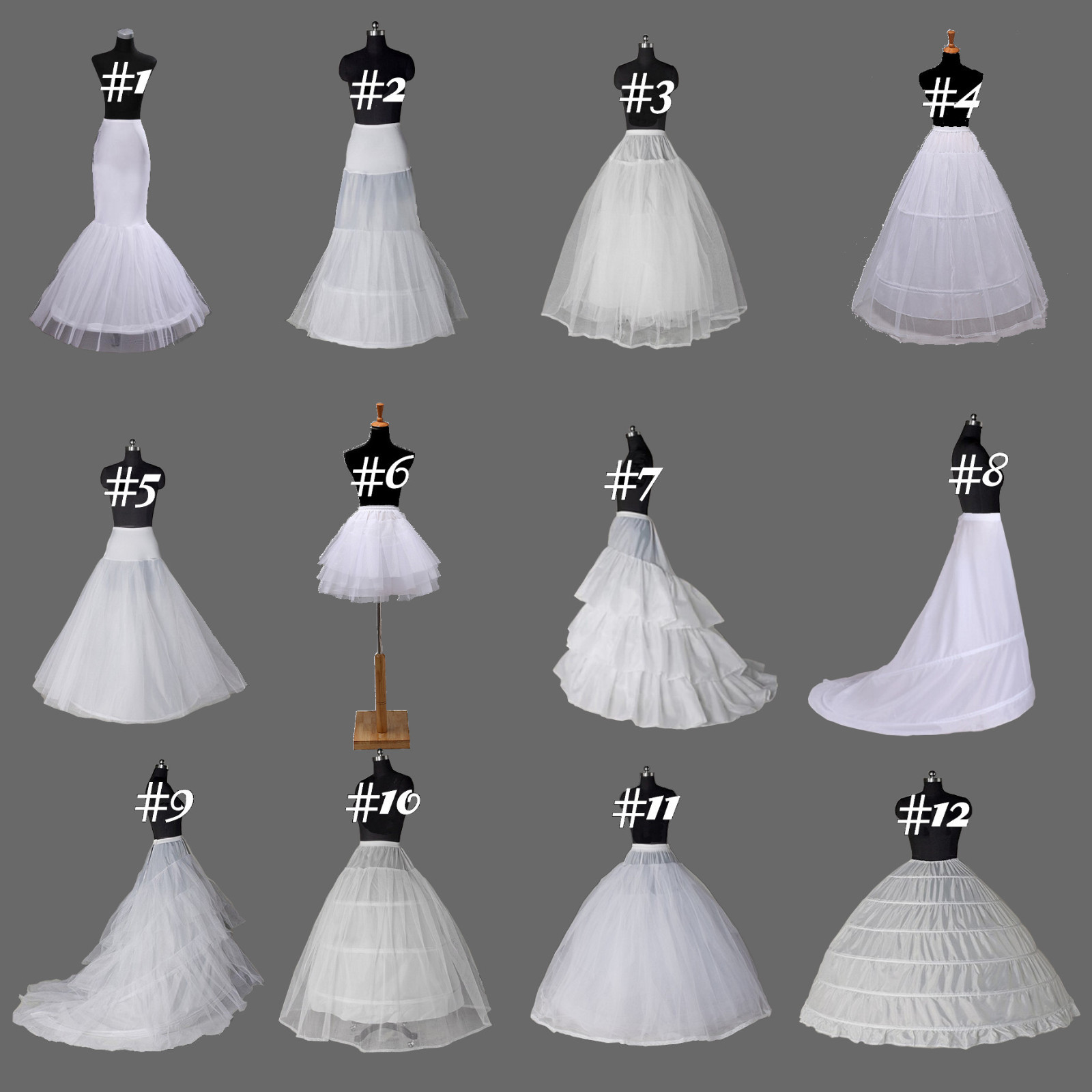 US Stock Wedding Petticoat Bridal Crinoline//Slip/Underskirt A Line Mermaid Slip