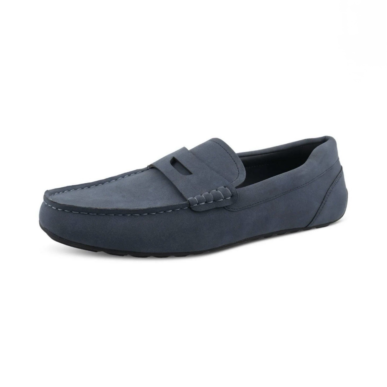 ALFANI MEN’S MARCO SLIP-ON PENNY DRIVE SHOES LOAFERS MEMORY FOAM FAUX SUEDE NWB