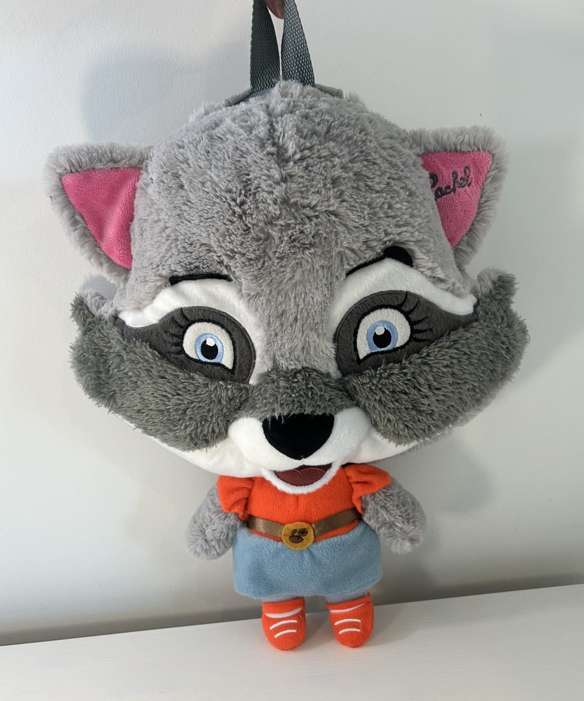 18in Great Wolf Lodge Rachel Raccoon Backpack Rare Retired Mascot Big Head Bag