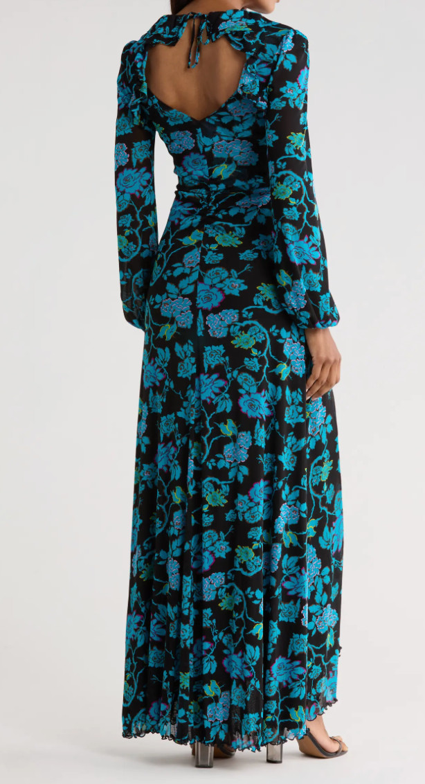 Diane von Furstenberg DVF Size Large, “Sean” gown maxi ankle length Dress, EUC