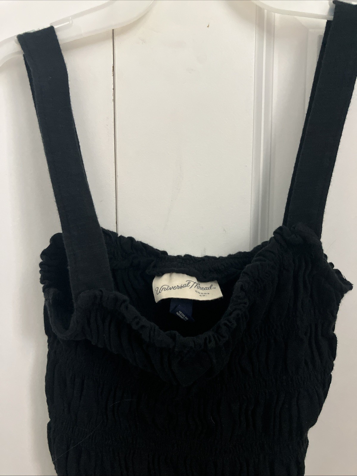 Black Universal Thread Ruffle Tank Top Woman’s Size XS