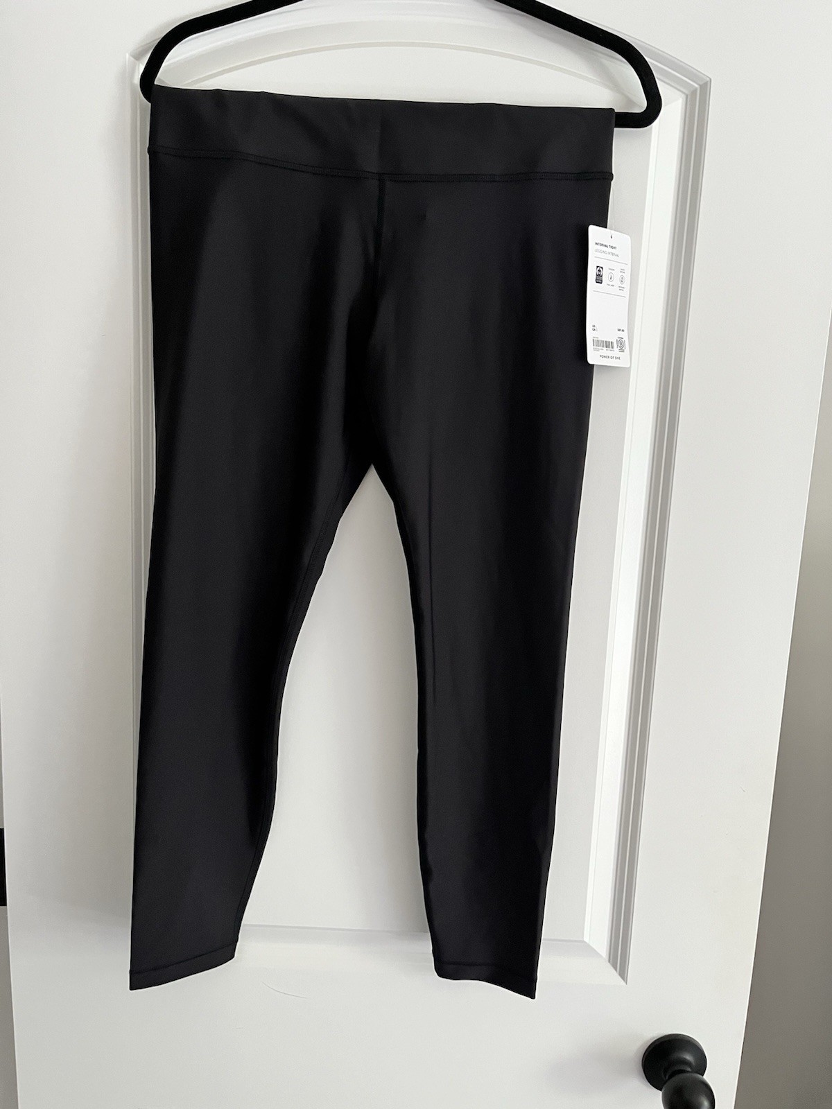 Athleta Interval Tight Women’s Solid Black Ankle Leggings Size L
