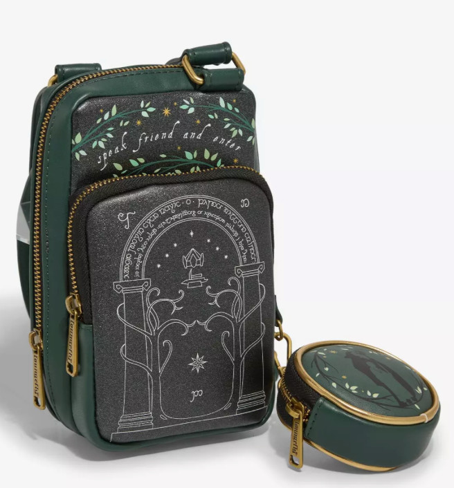 EXCLUSIVE Loungefly Lord Rings LOTR Doors Durin Backpack Sling Wallet GLOW 3PCS