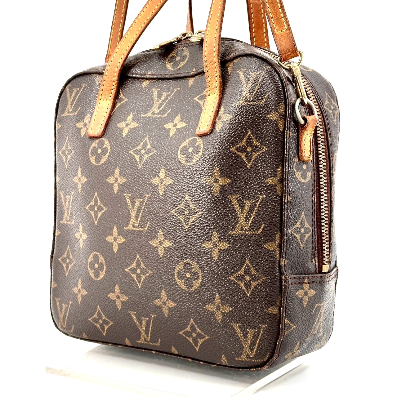 Louis Vuitton Spontini Hand Bag Shoulder Bag Monogram AR0033 Authentic