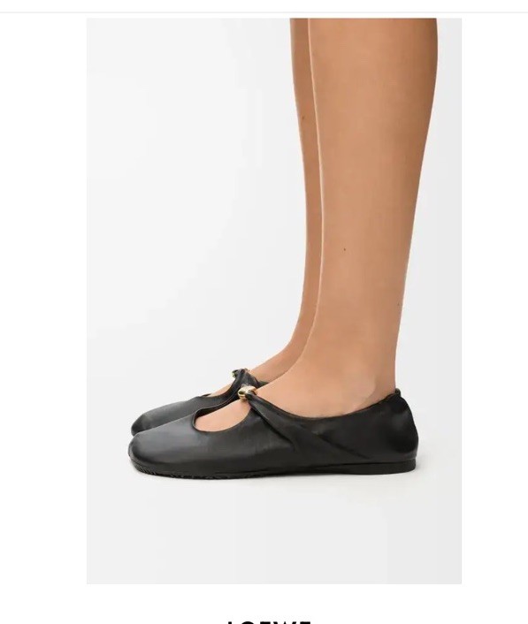 Loewe Pebble Soft ballerina shoes in nappa lambskin NEW Without Box