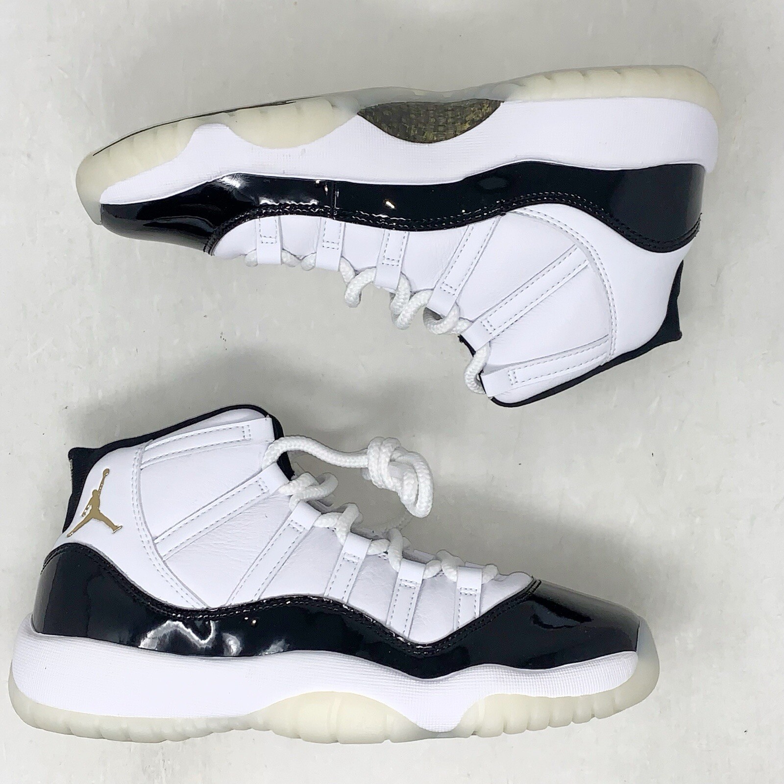 Air Jordan 11 DMP Gratitude White Sneakers, Size 4.5Y / 6W 378038-170